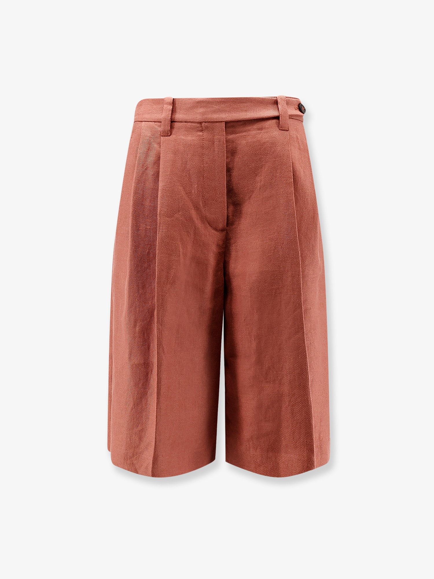 Brunello Cucinelli Women Linen Shorts With Monili Detail BRUNELLO CUCINELLI
