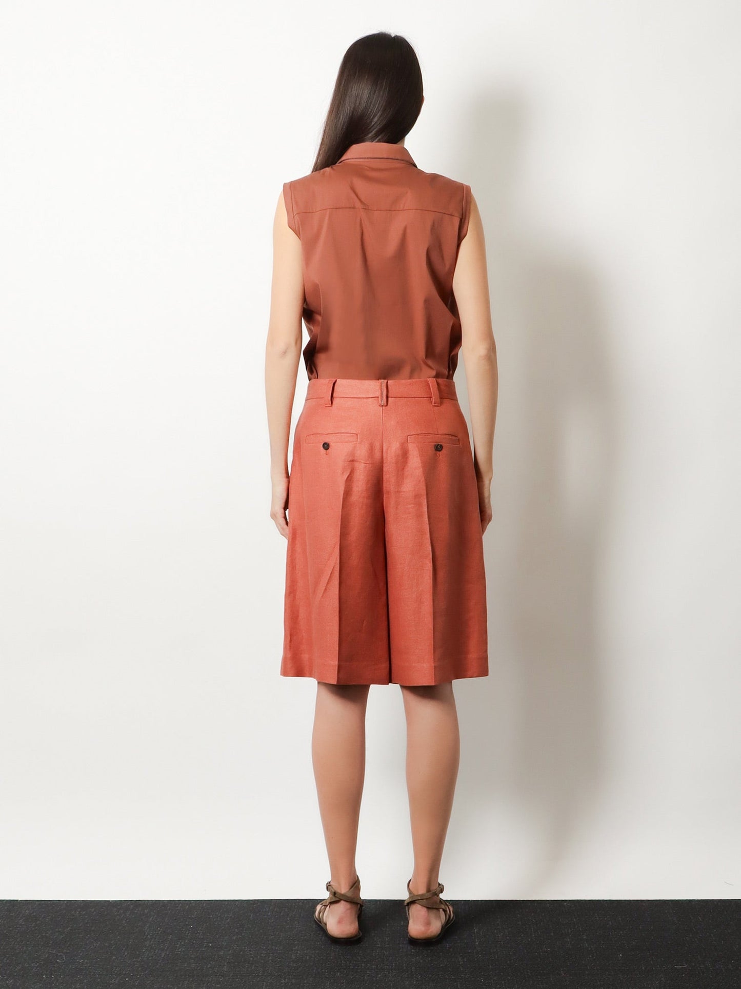 Brunello Cucinelli Women Linen Shorts With Monili Detail BRUNELLO CUCINELLI