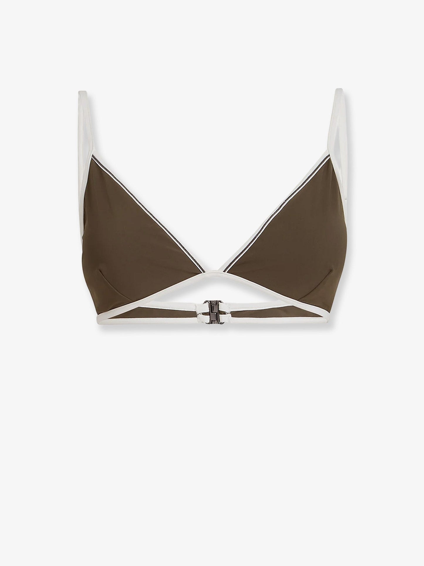 Brunello Cucinelli Women Nylon Bikini Top With Monile Details BRUNELLO CUCINELLI
