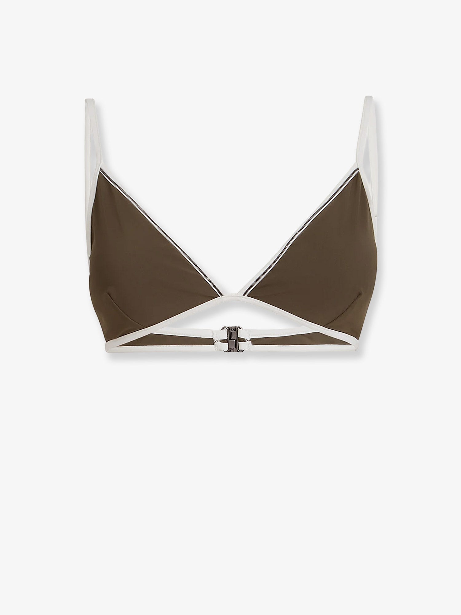 Brunello Cucinelli Women Nylon Bikini Top With Monile Details BRUNELLO CUCINELLI