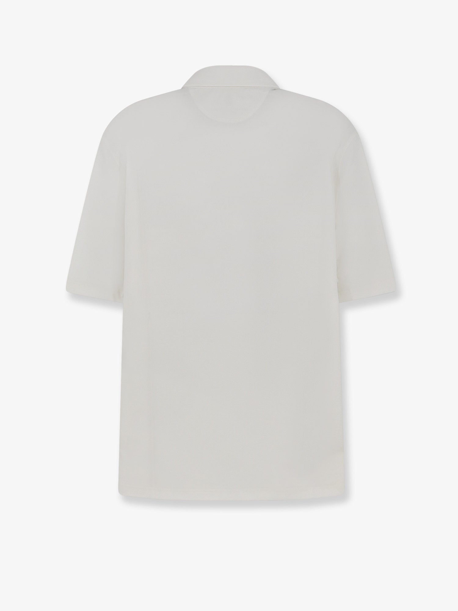 Brunello Cucinelli Men Virgin Wool Polo Shirt With Front Logo Patch BRUNELLO CUCINELLI