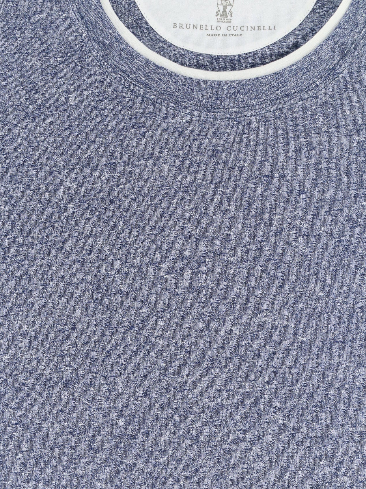 Brunello Cucinelli Men Linen And Cotton Blend T-Shirt BRUNELLO CUCINELLI