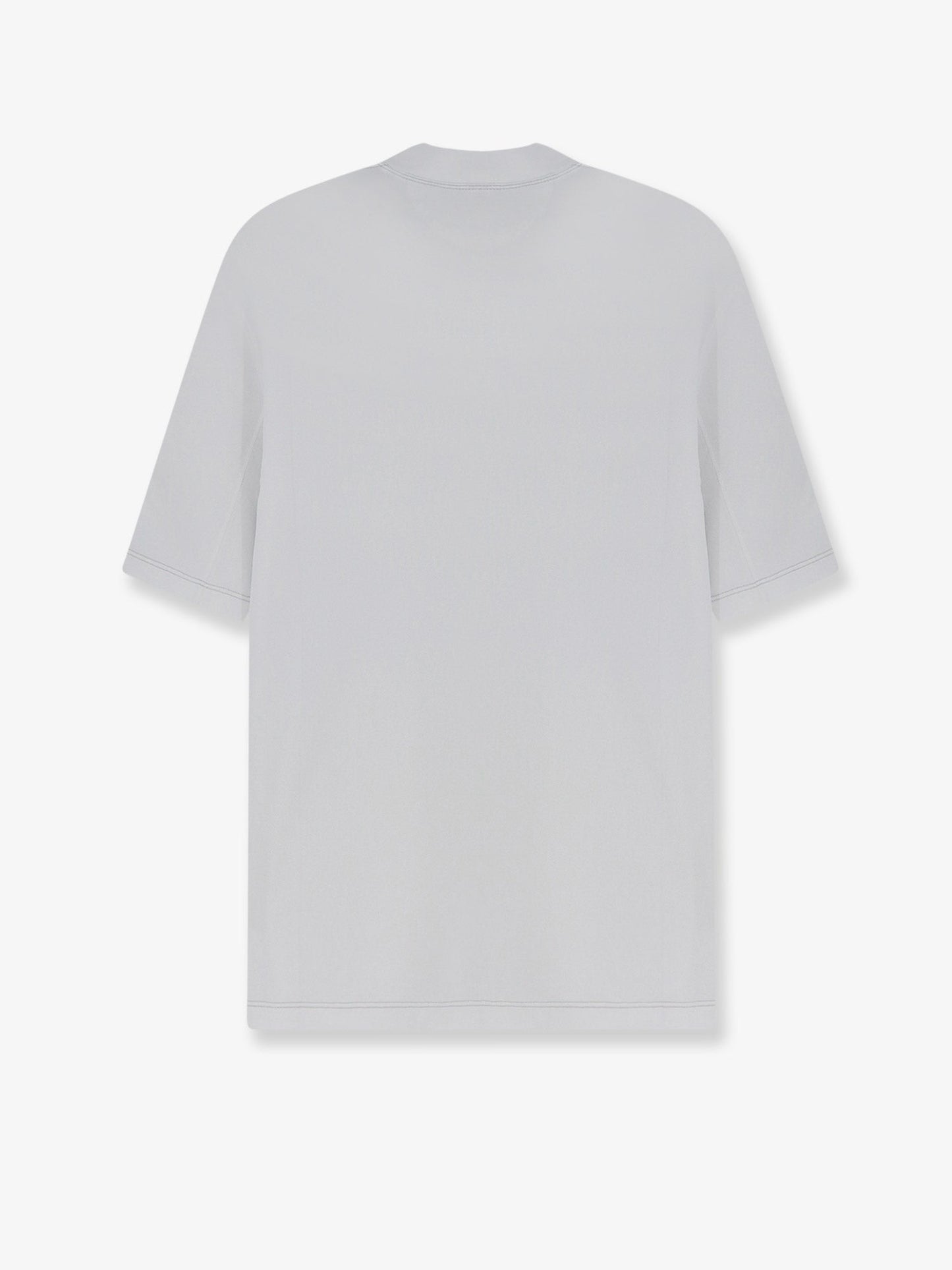 Brunello Cucinelli Men Technical Fabric T-Shirt With Front Logo Patch BRUNELLO CUCINELLI