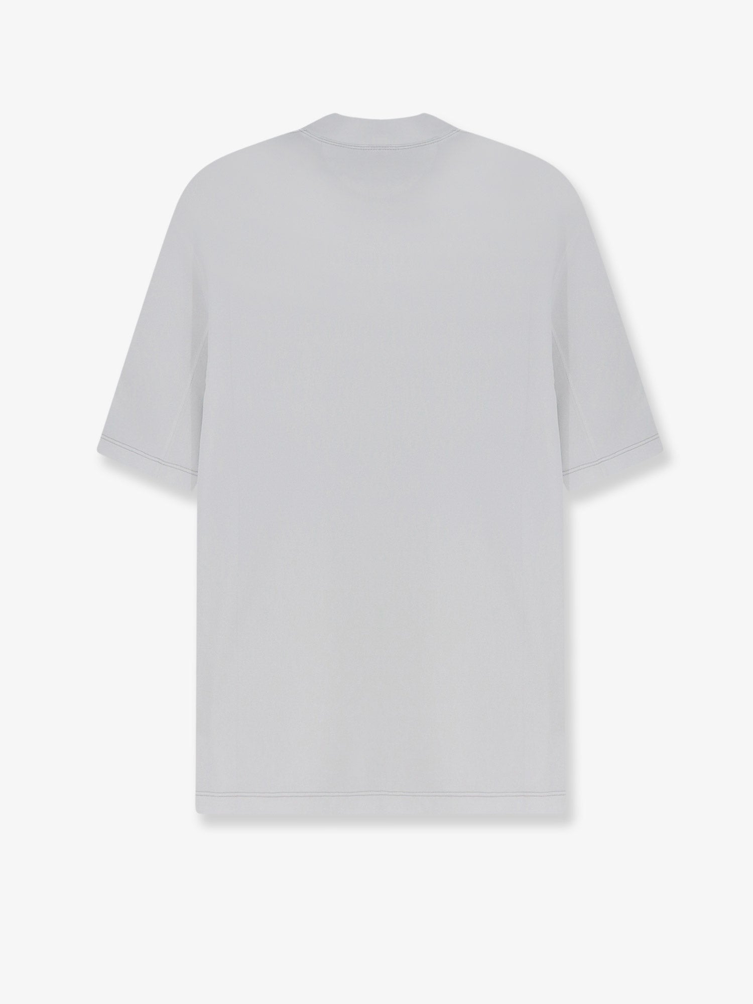 Brunello Cucinelli Men Technical Fabric T-Shirt With Front Logo Patch BRUNELLO CUCINELLI