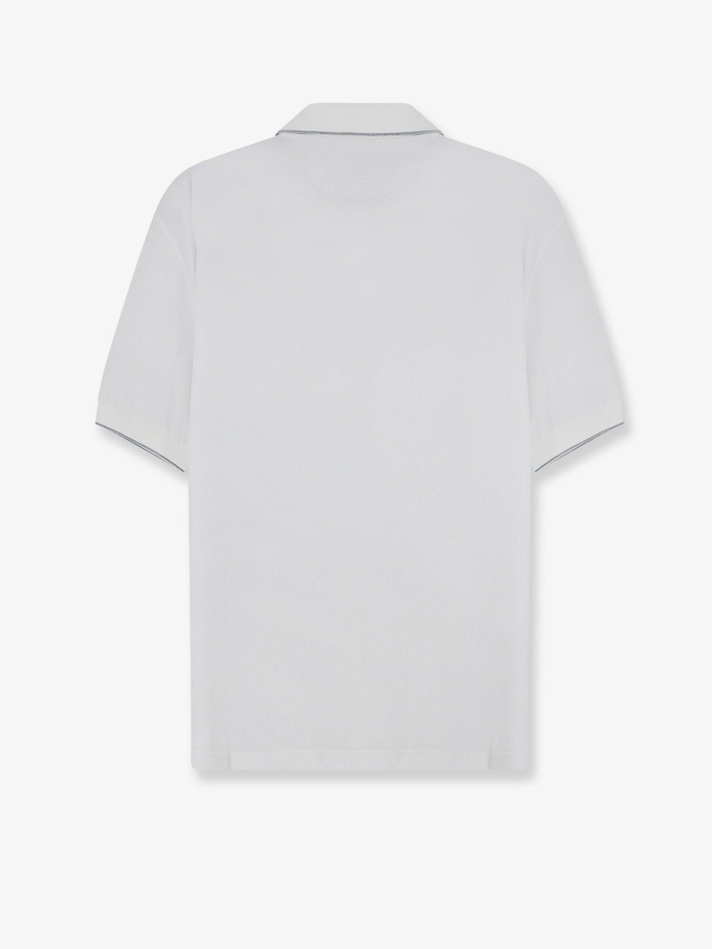 Brunello Cucinelli Men Technical Fabric Polo Shirt With Embroidered Logo On The Front BRUNELLO CUCINELLI