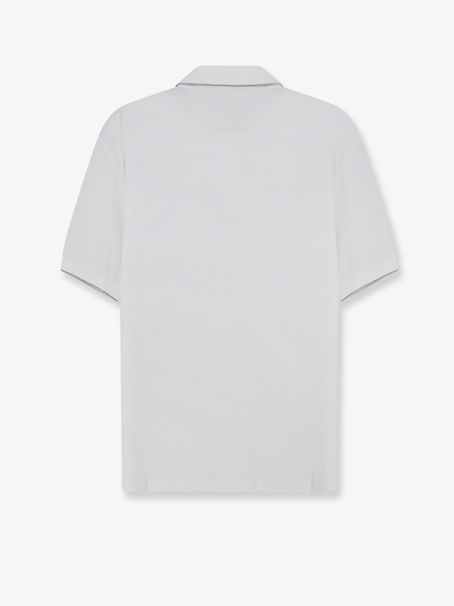Brunello Cucinelli Men Technical Fabric Polo Shirt With Embroidered Logo On The Front BRUNELLO CUCINELLI