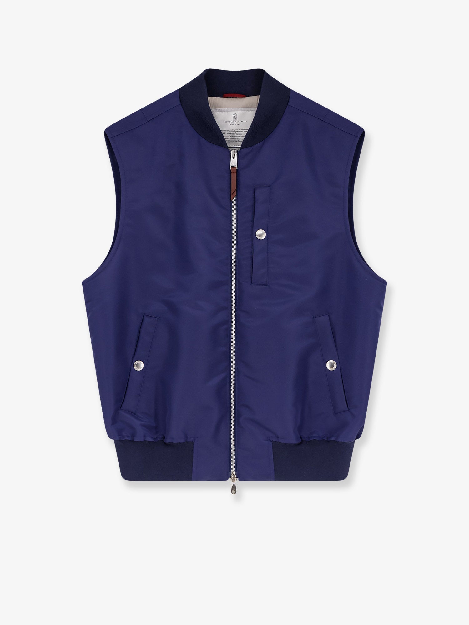 Brunello Cucinelli Men Water-Repellent Nylon Sleeveless Jacket BRUNELLO CUCINELLI