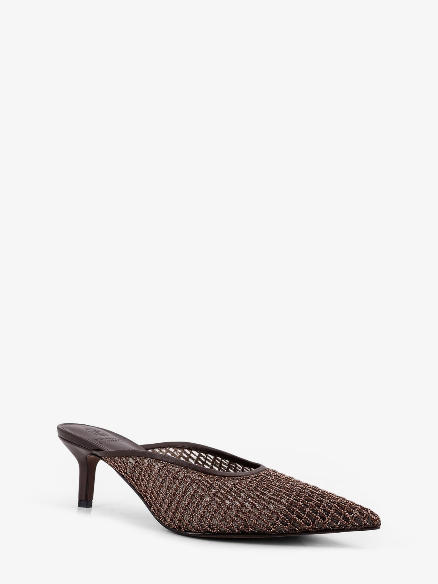 Brunello Cucinelli Women Leather Sandals With Monili Detail BRUNELLO CUCINELLI