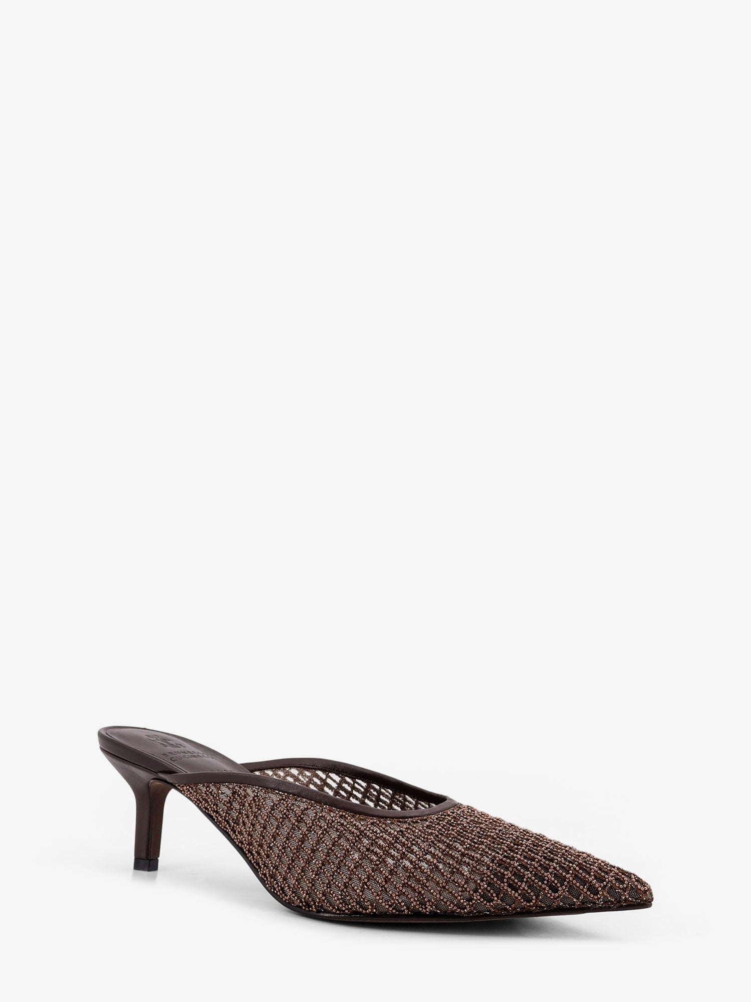 Brunello Cucinelli Women Leather Sandals With Monili Detail BRUNELLO CUCINELLI