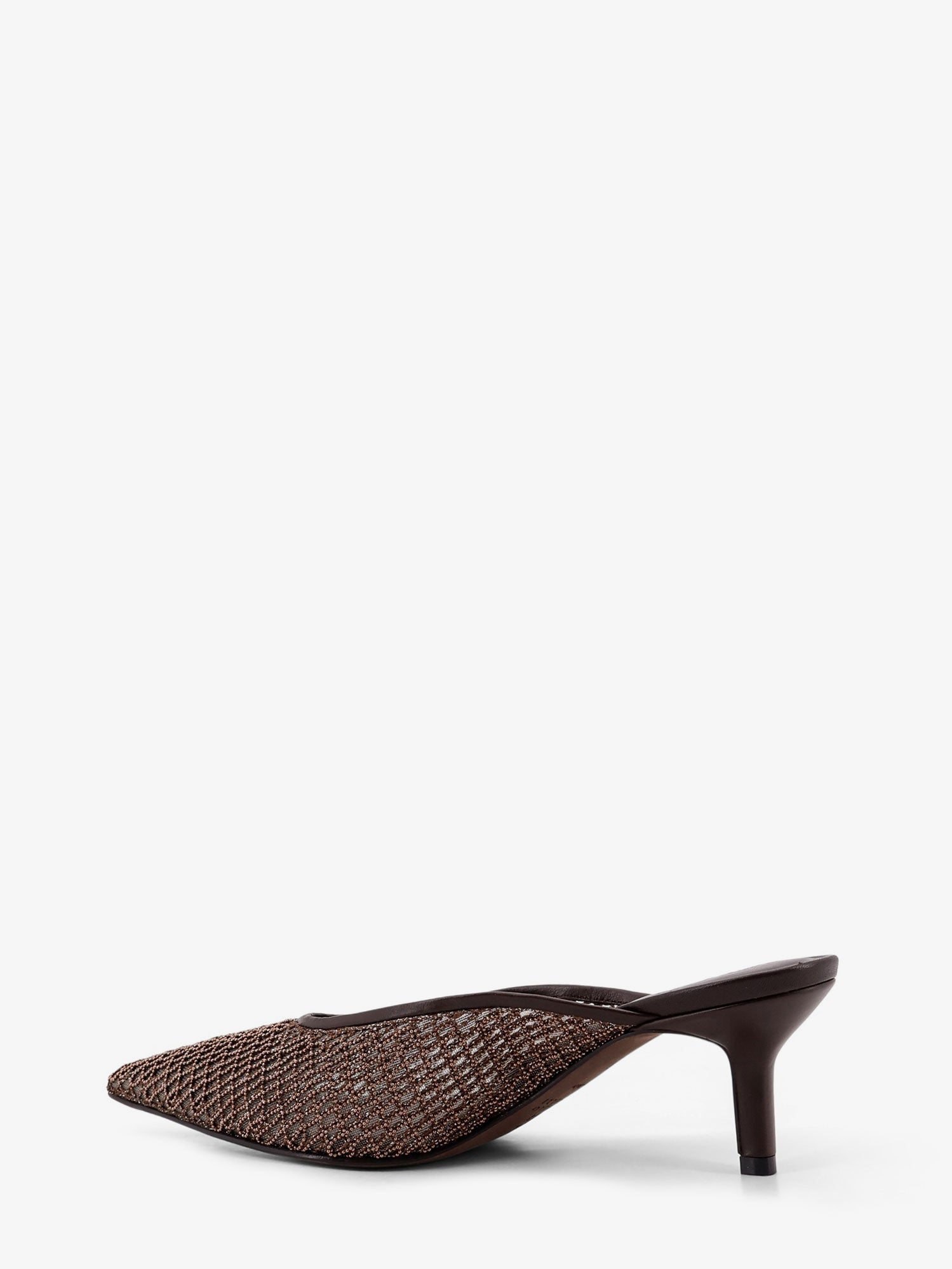 Brunello Cucinelli Women Leather Sandals With Monili Detail BRUNELLO CUCINELLI