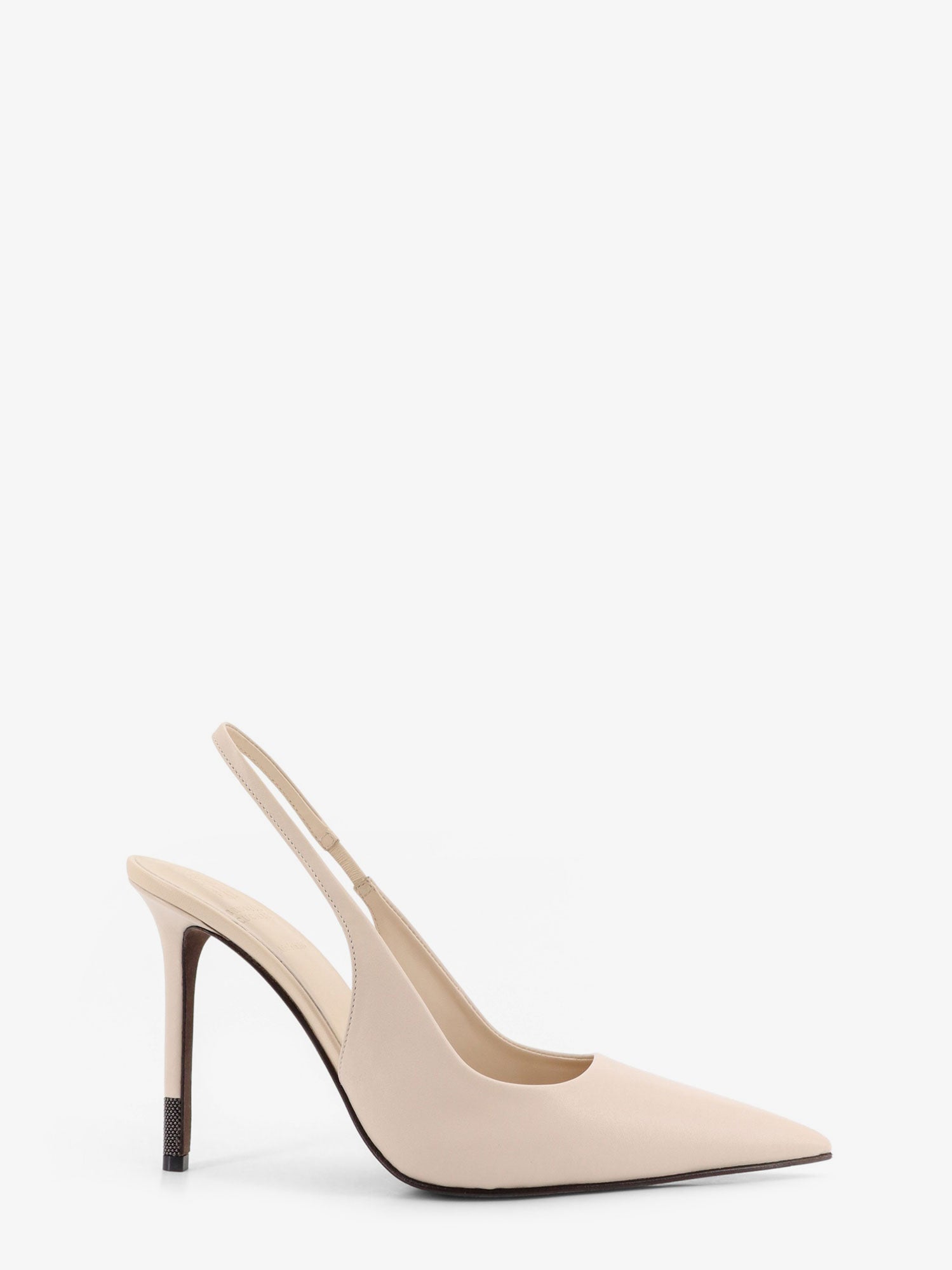Brunello Cucinelli Women Leather Pumps With Monili Detail On The Heel BRUNELLO CUCINELLI