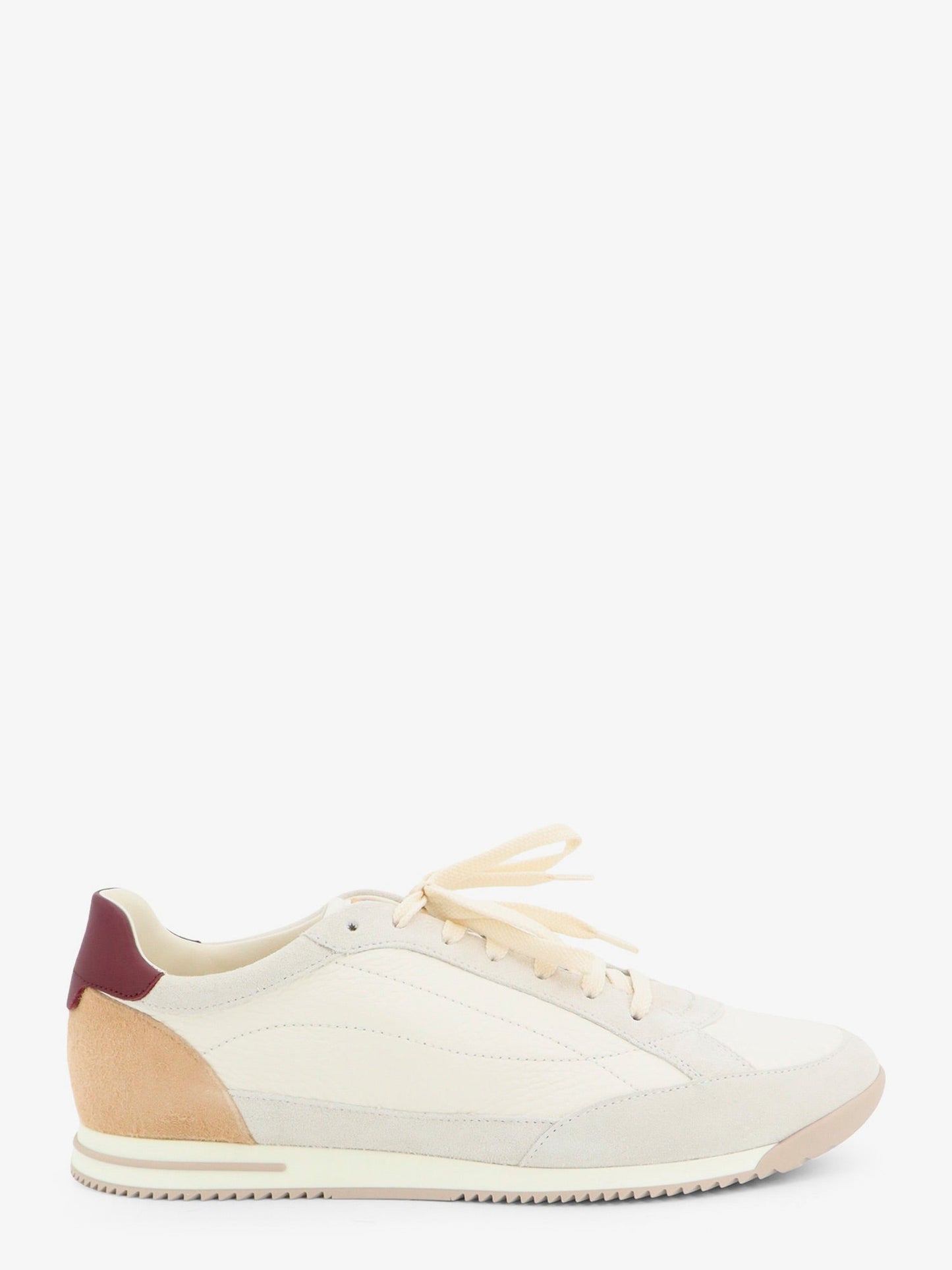 Brunello Cucinelli Men Leather Sneakers With Suede Inserts BRUNELLO CUCINELLI