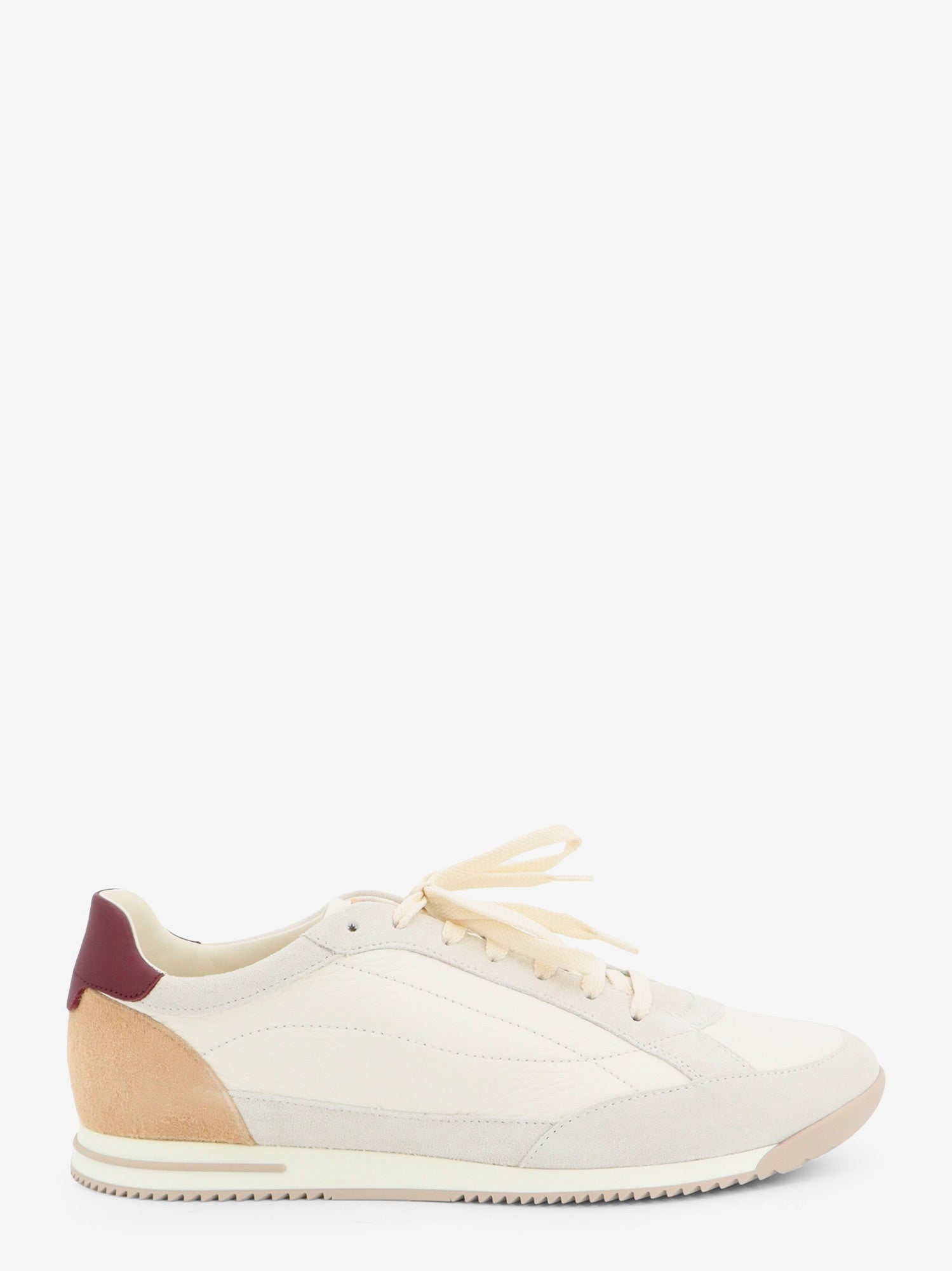Brunello Cucinelli Men Leather Sneakers With Suede Inserts BRUNELLO CUCINELLI