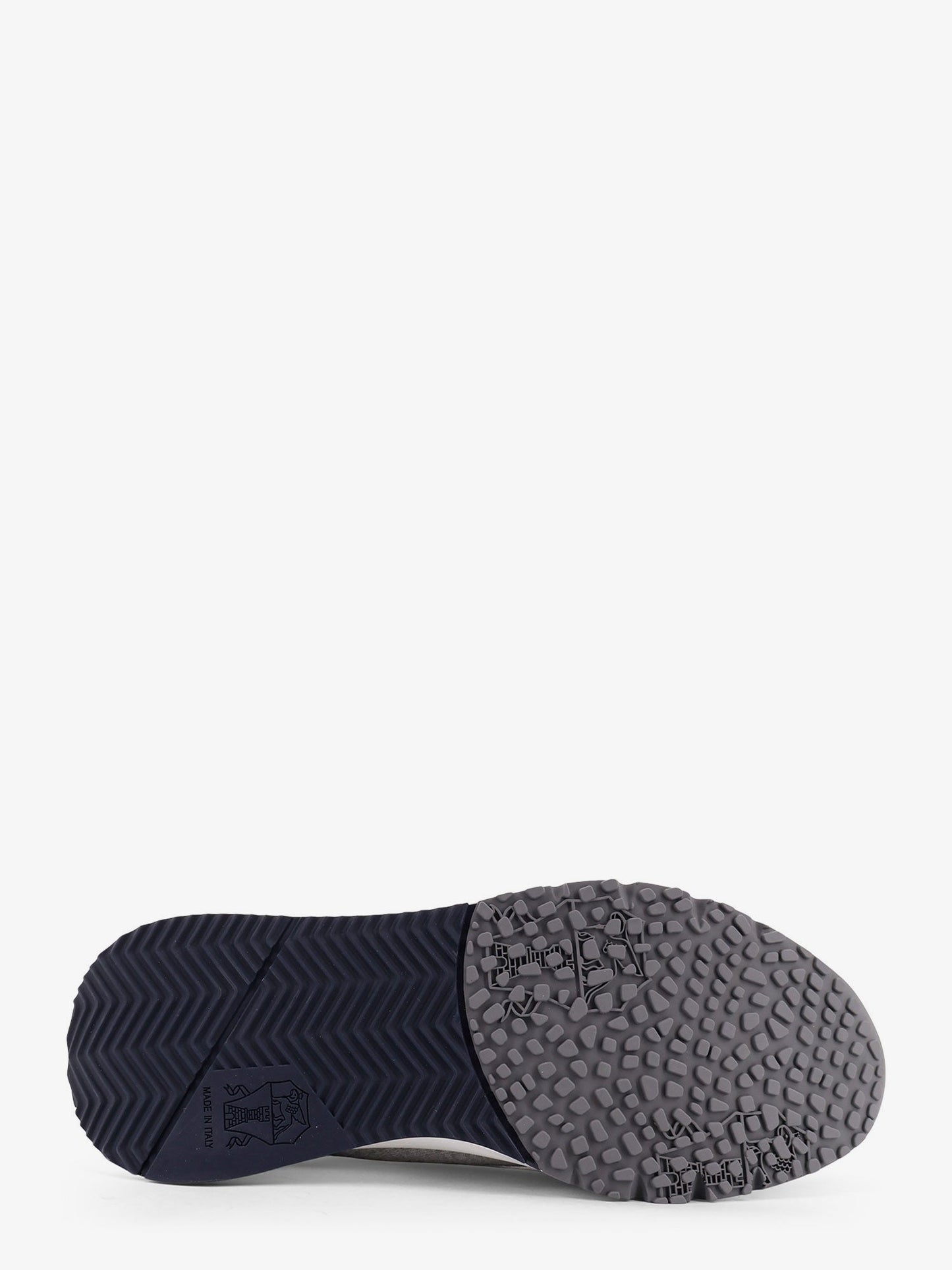 Brunello Cucinelli Men Low-Top Cotton Knit And Leather Sneakers BRUNELLO CUCINELLI
