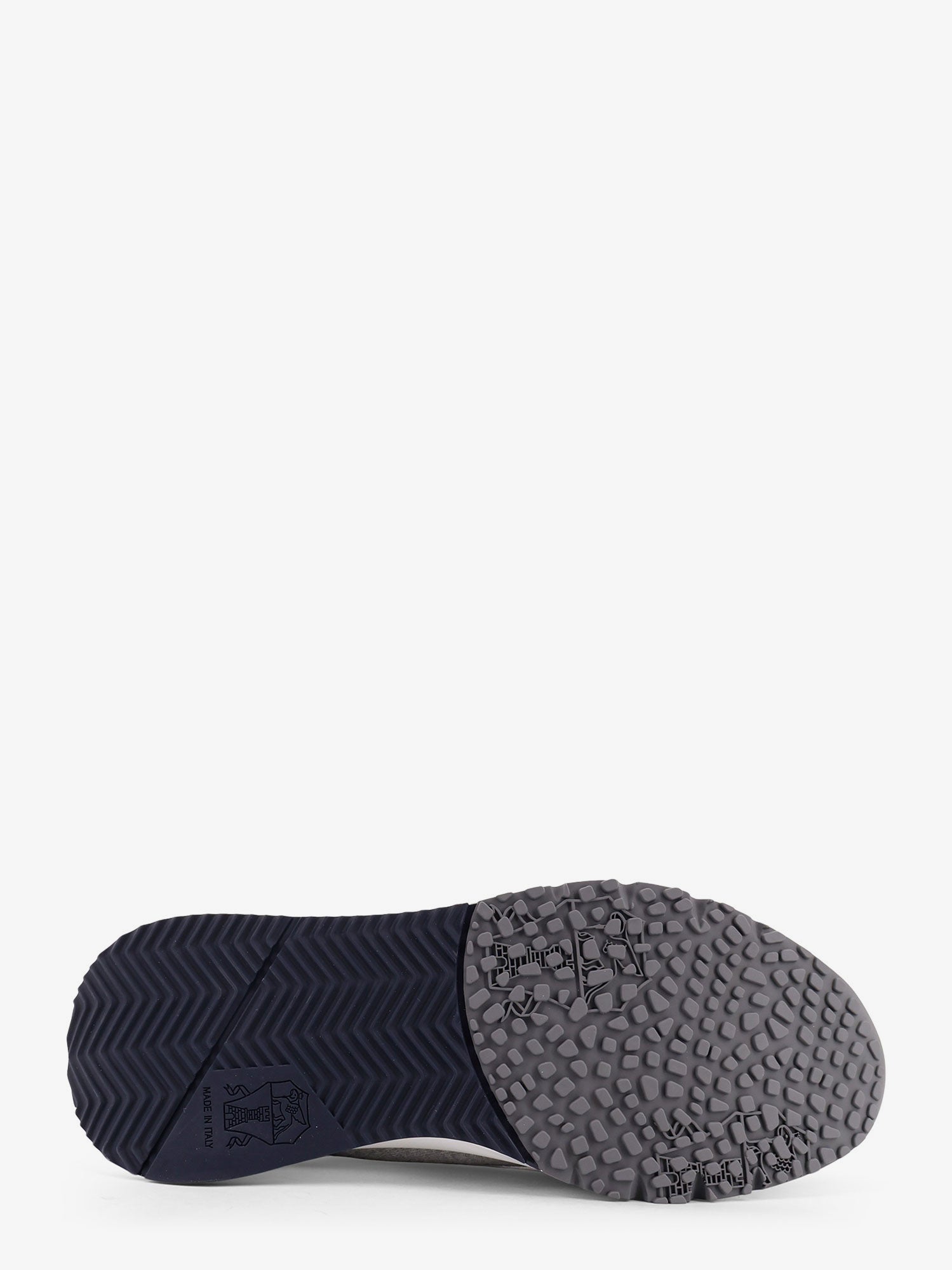 Brunello Cucinelli Men Low-Top Cotton Knit And Leather Sneakers BRUNELLO CUCINELLI