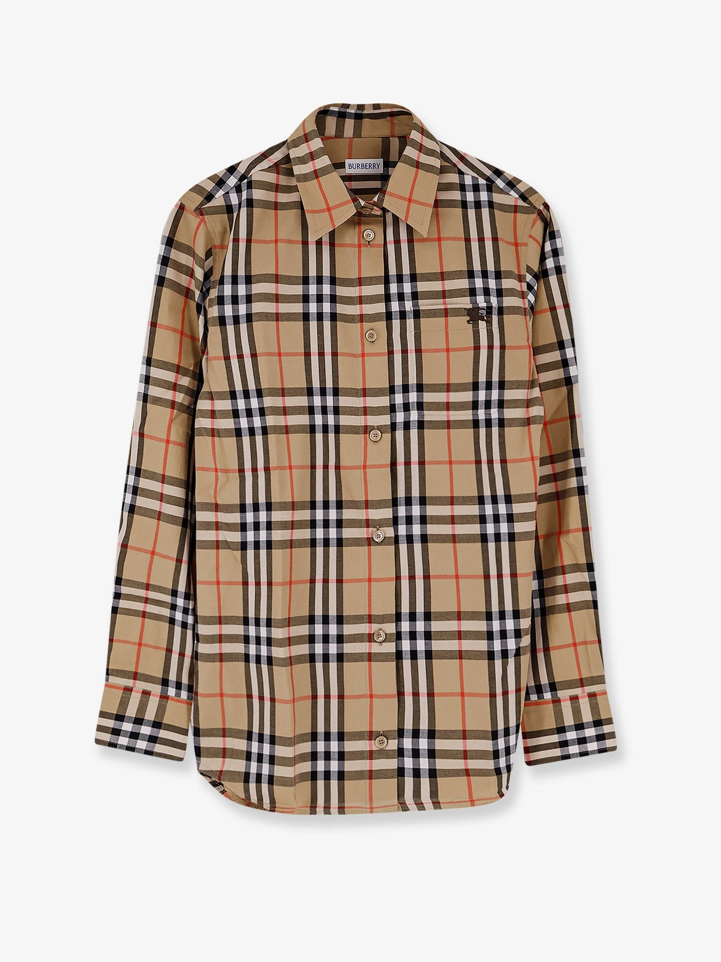 Burberry Women Emma Cotton Shirt With Check Pattern BURBERRY