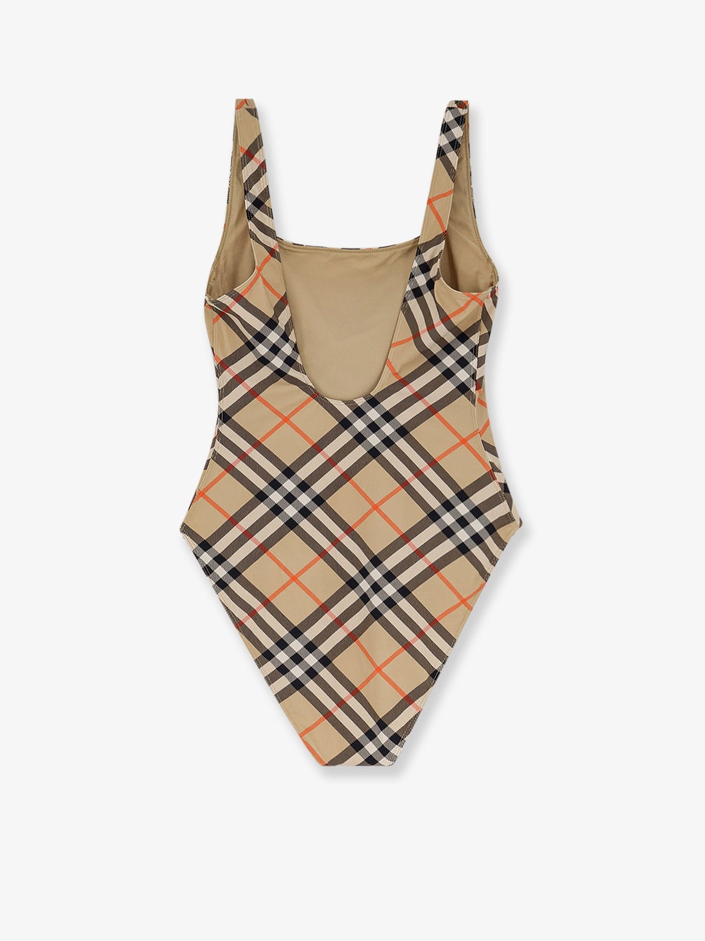 Burberry Women Nylon One-Piece Swimsuit With Check Print BURBERRY