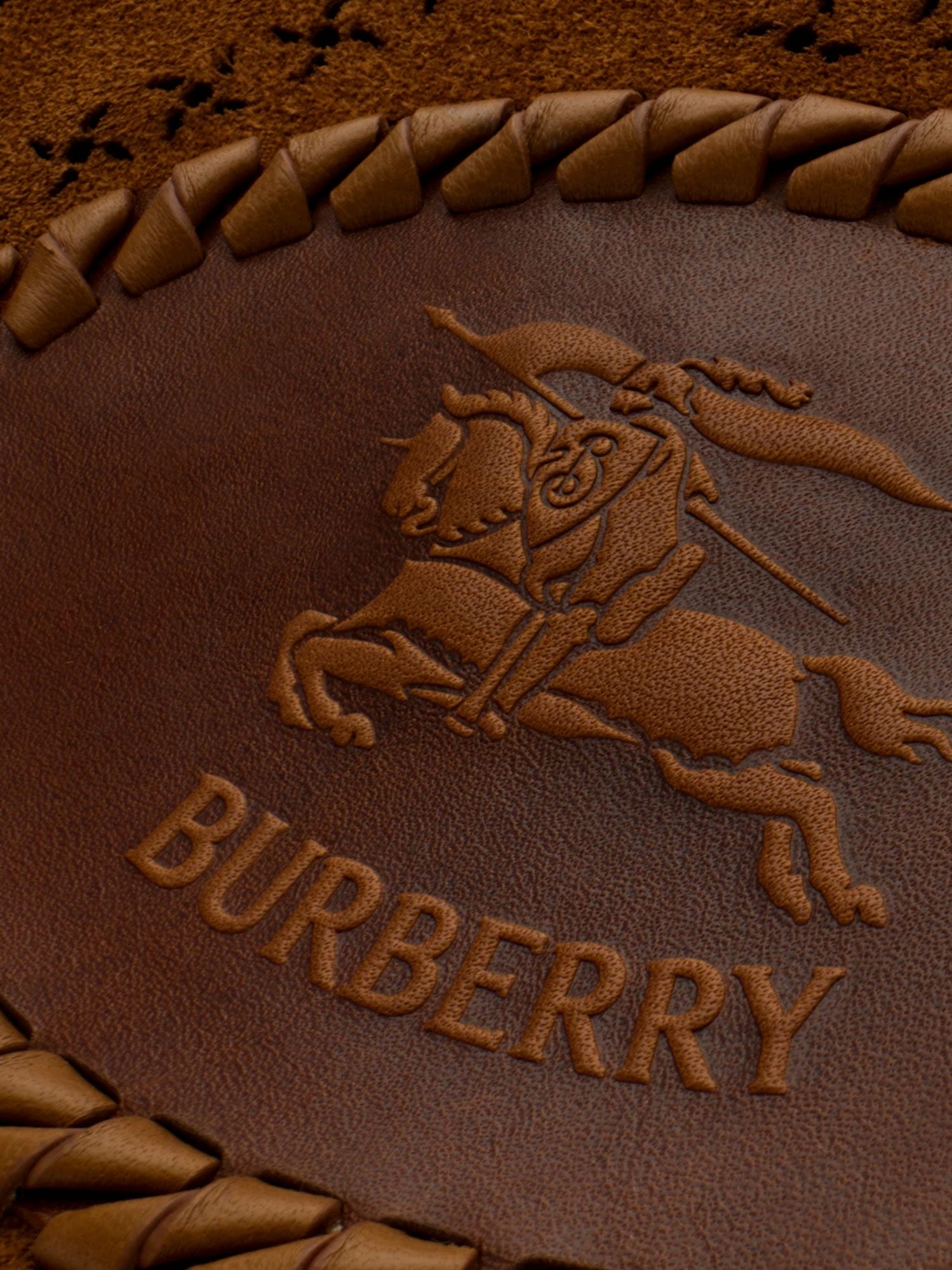 Burberry Women Tavistock Suede Crossbody Bag With Perforated Pattern BURBERRY