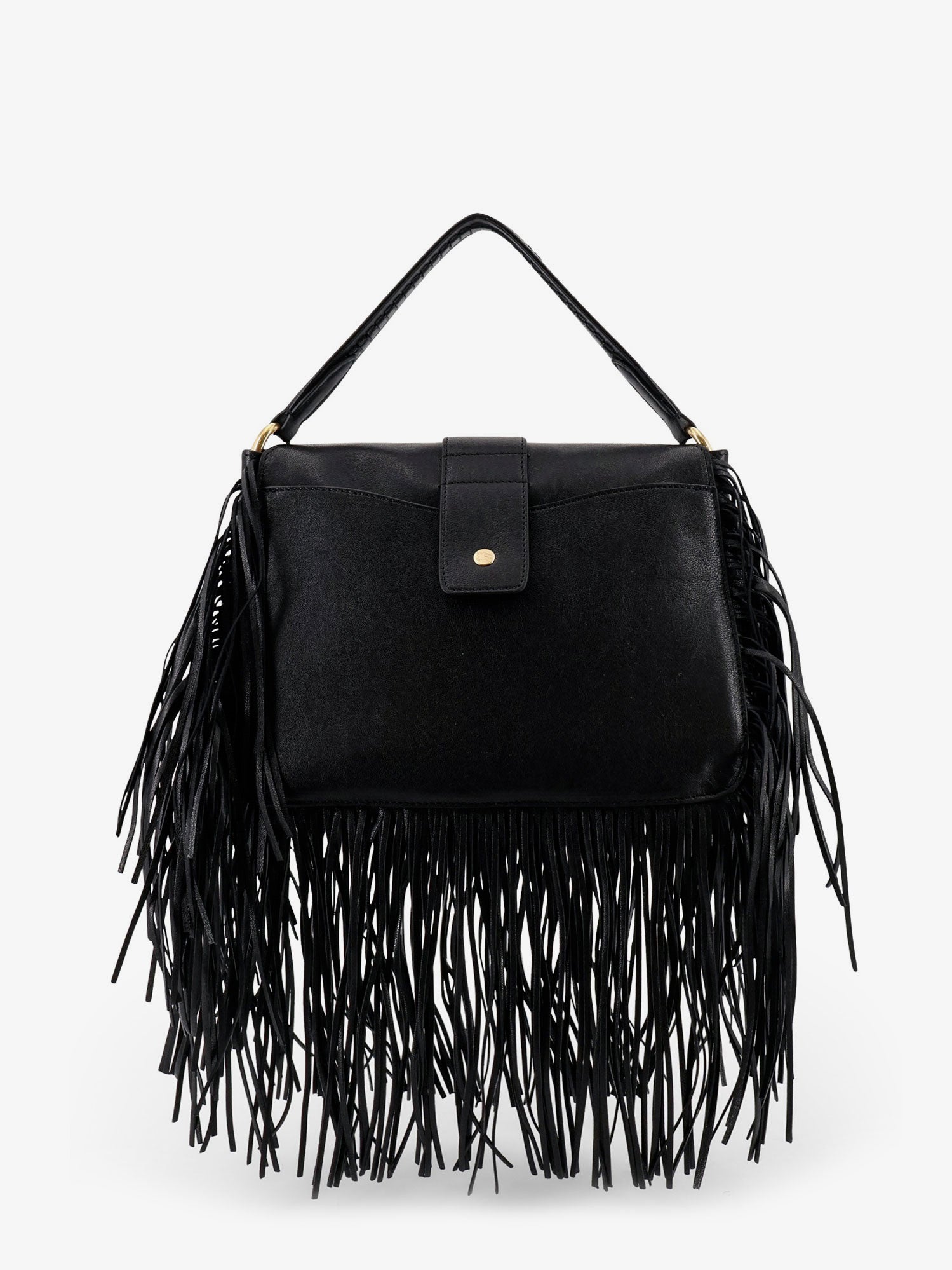 Burberry Women Rider Leather Shoulder Bag With Fringed Edges BURBERRY