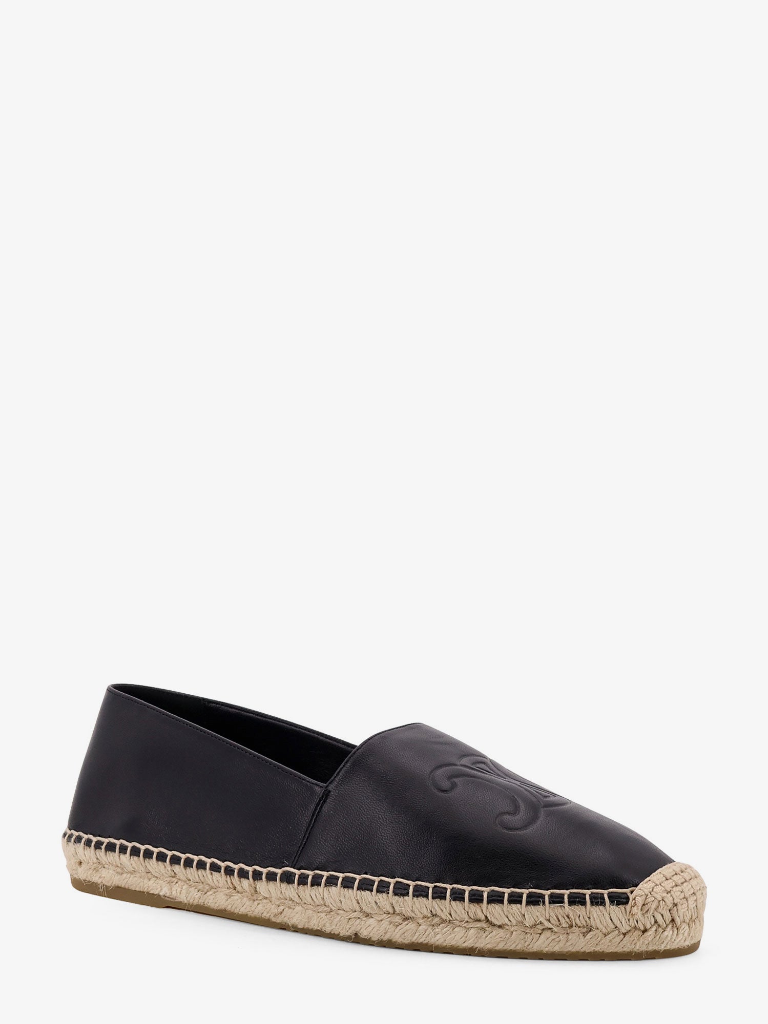 Celine Men Leather Espadrilles With Triomphe Detail CELINE