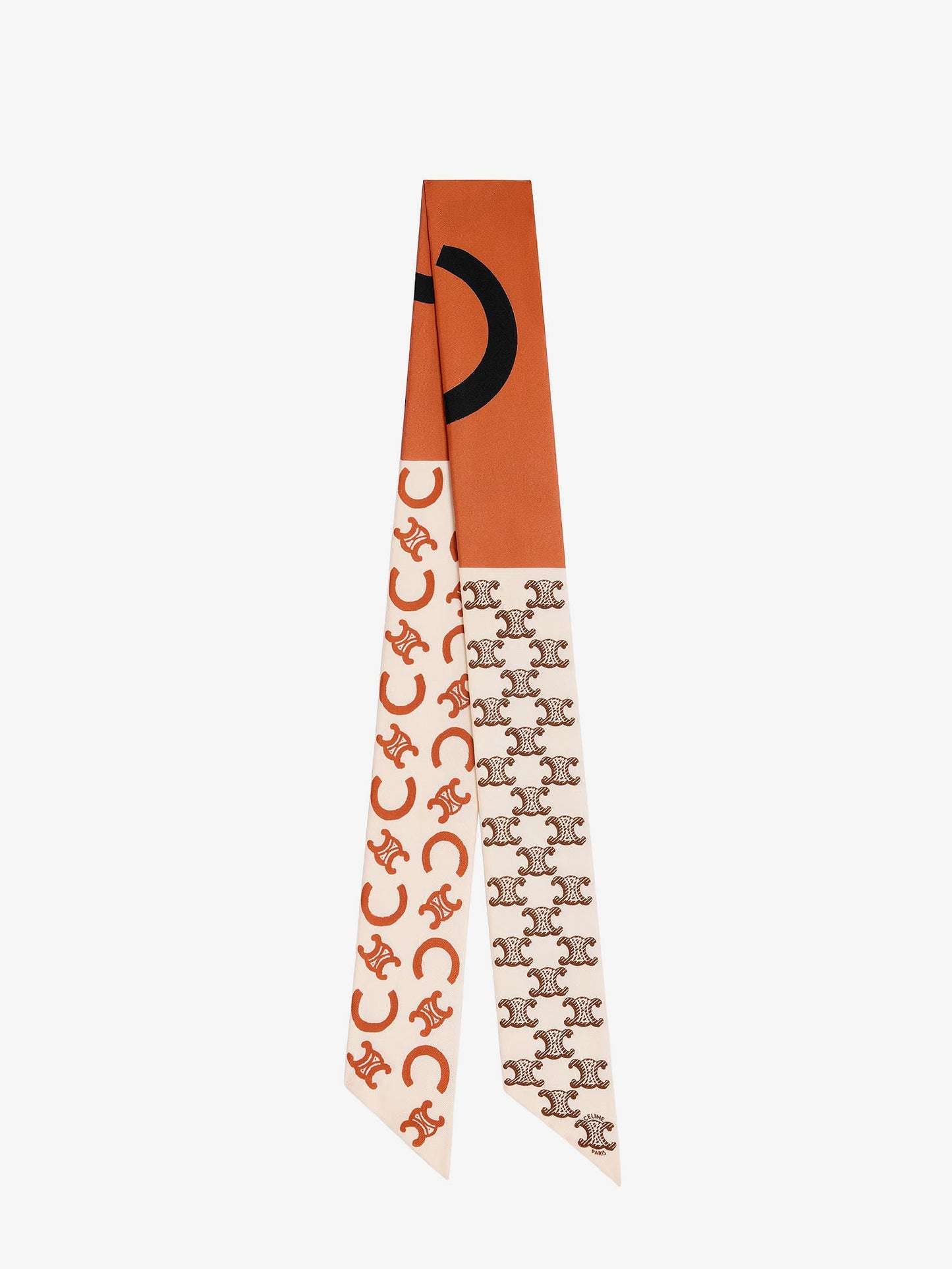 Celine Women Silk Scarf With All-Over Triomphe Logo CELINE