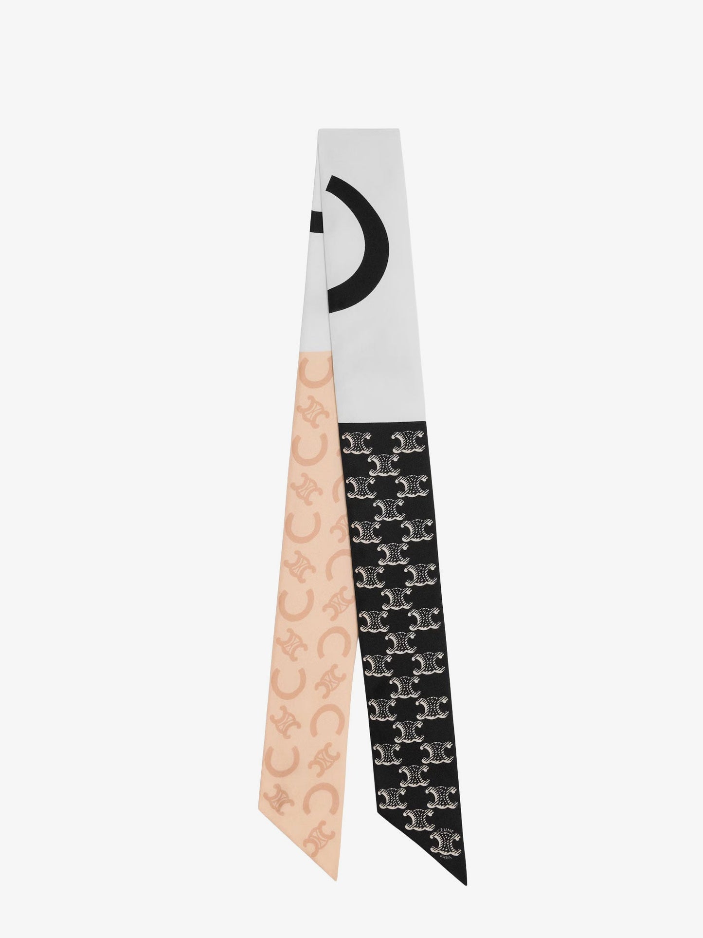 Celine Women Silk Scarf With All-Over Triomphe Logo CELINE