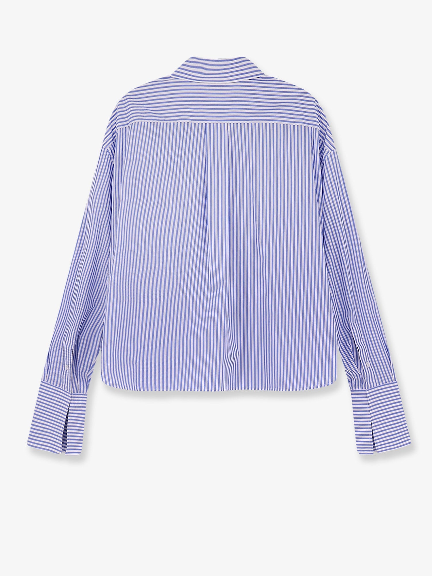 Celine Women Cropped Striped Cotton Shirt CELINE