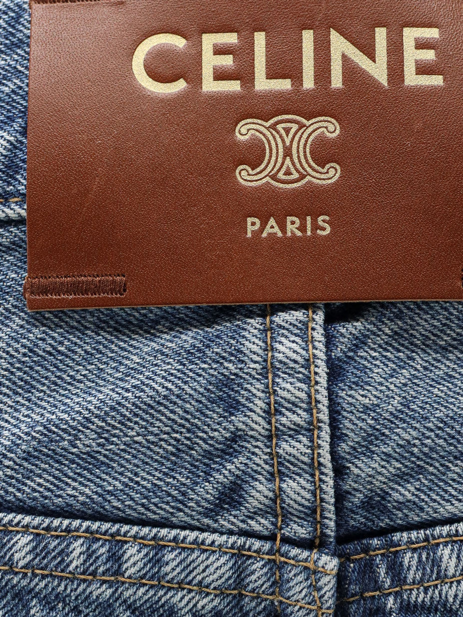 Celine Women Denim Jeans With Back Logo Label CELINE
