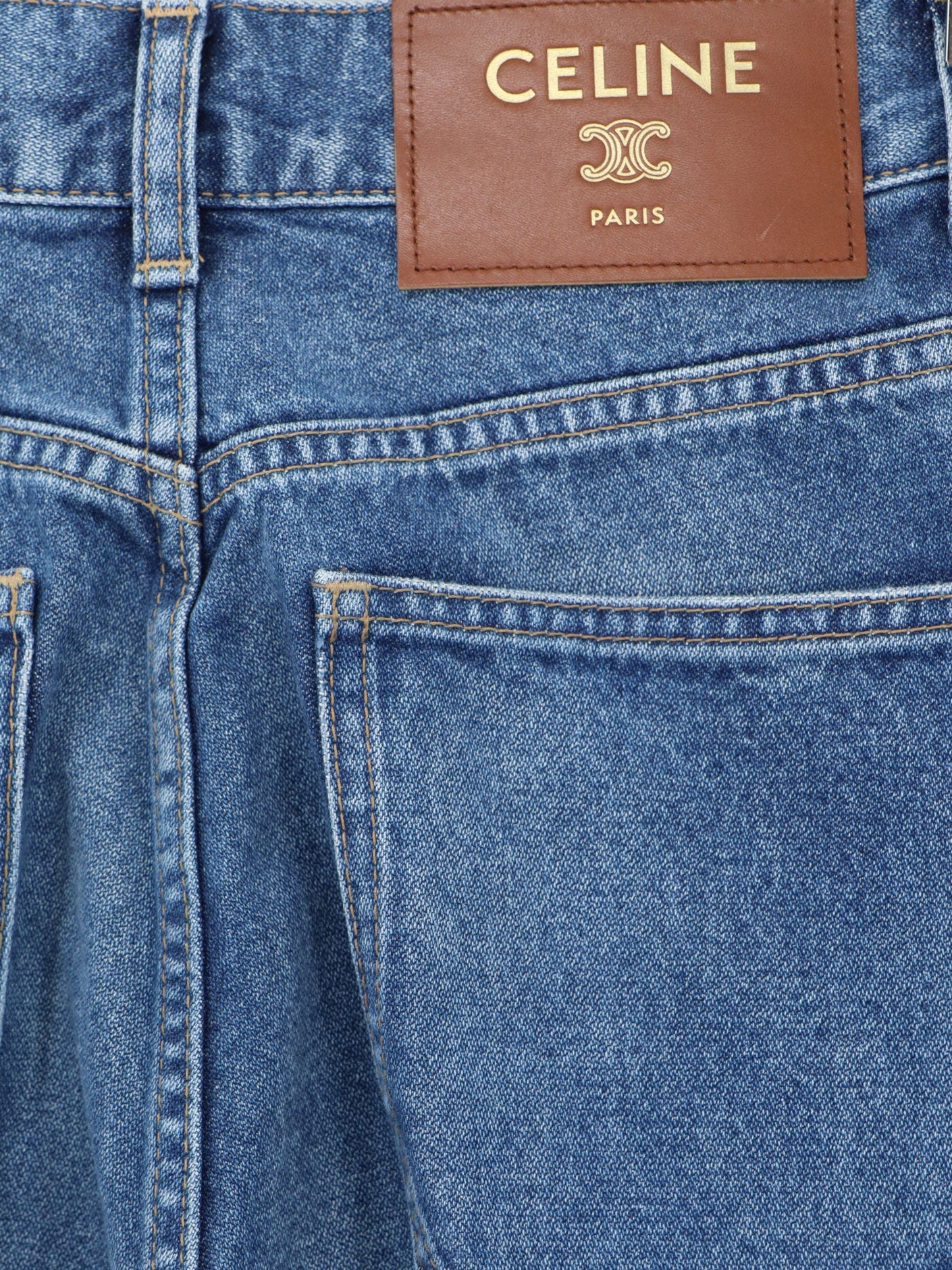 Celine Women Flared Cotton Jeans CELINE