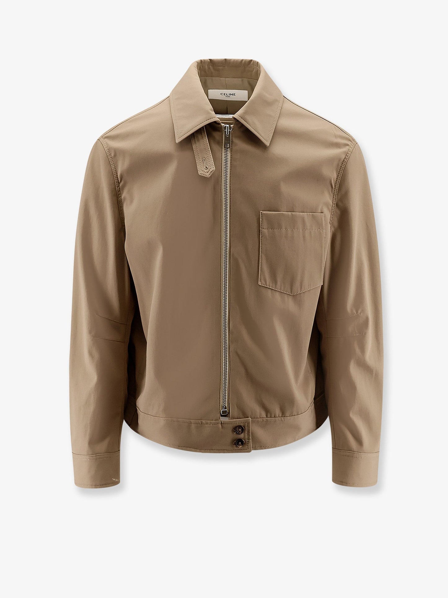 Celine Men Cotton Jacket With Triomphe Patch CELINE
