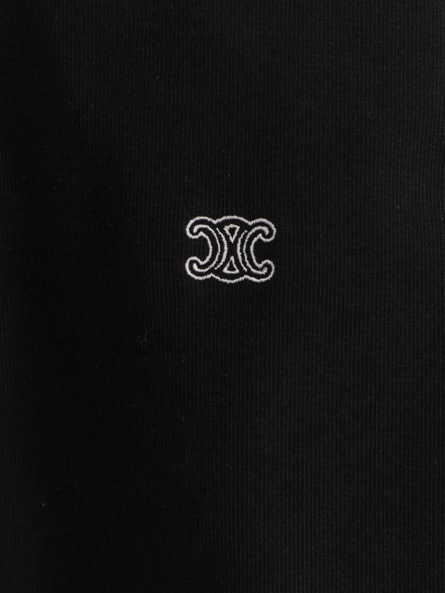 Celine Men Cotton Sweatshirt With Triomphe Embroidery CELINE
