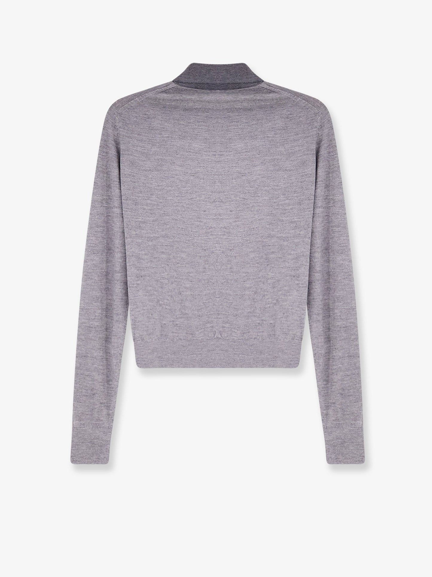Celine Women Cashmere And Silk Polo Shirt With Embroidery Logo On The Front CELINE
