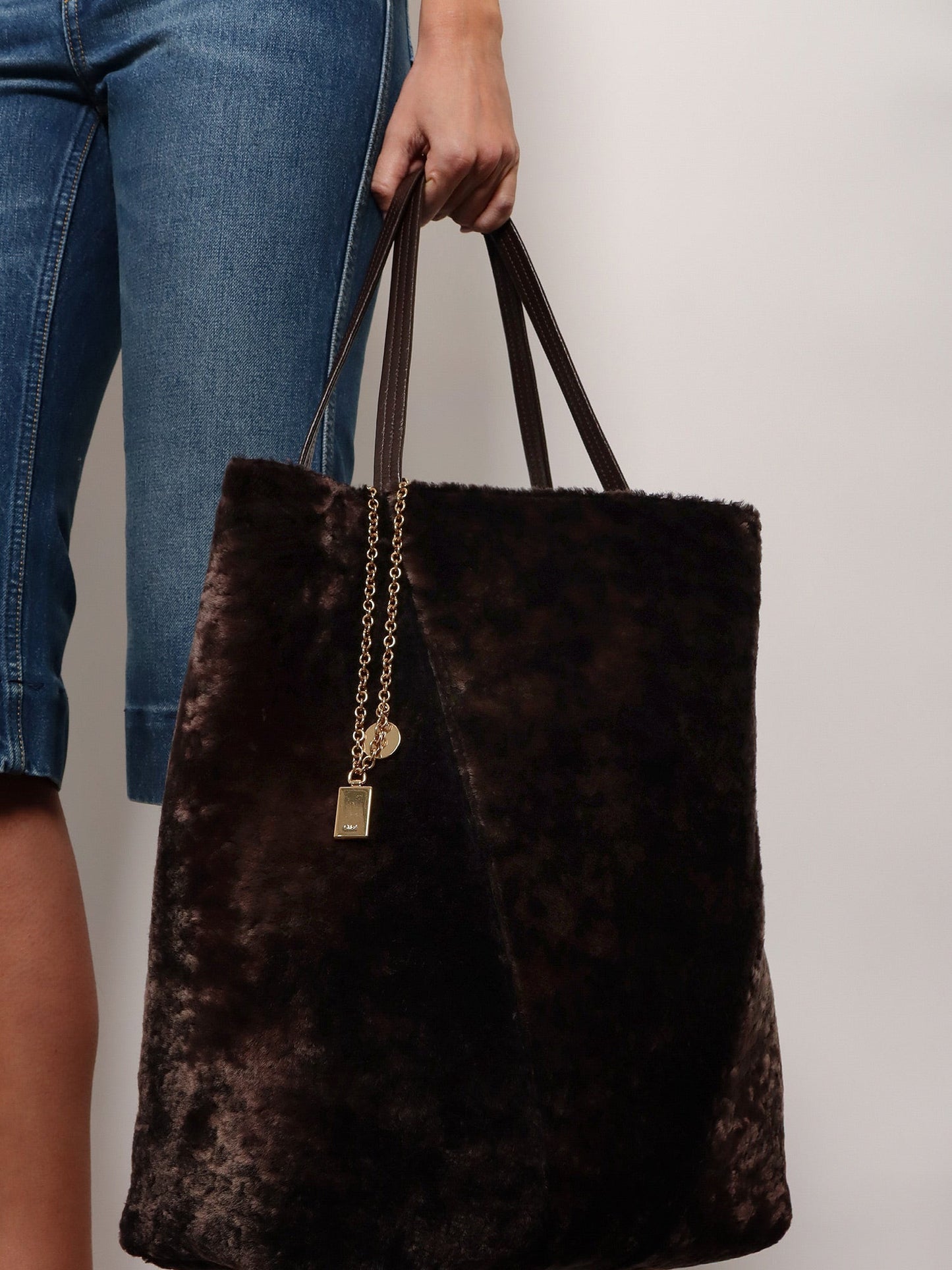 Chloe' Women Spin Shearling Shoulder Bag CHLOE