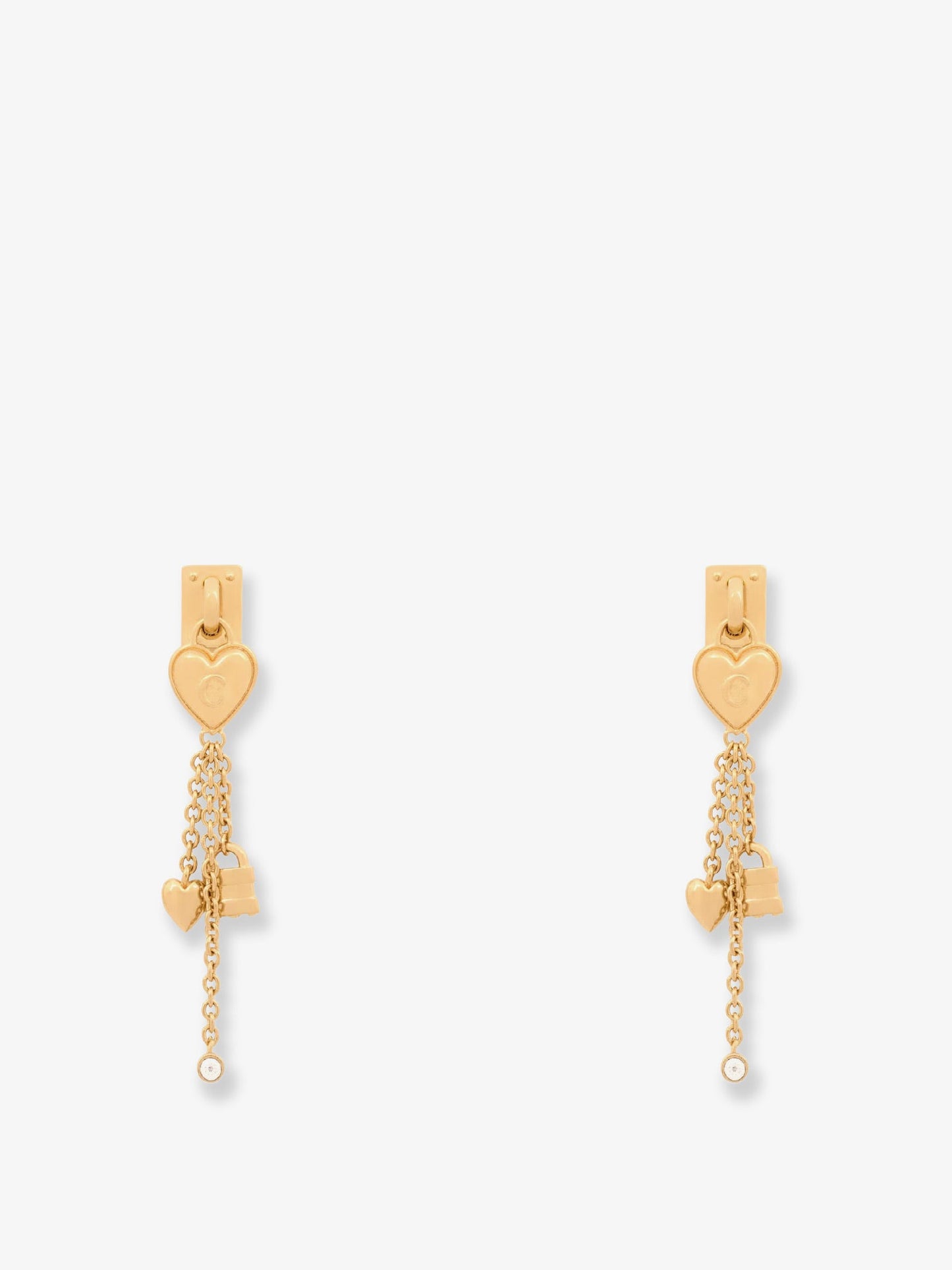 Chloe' Women Mini Paddington Brass Earrings CHLOE