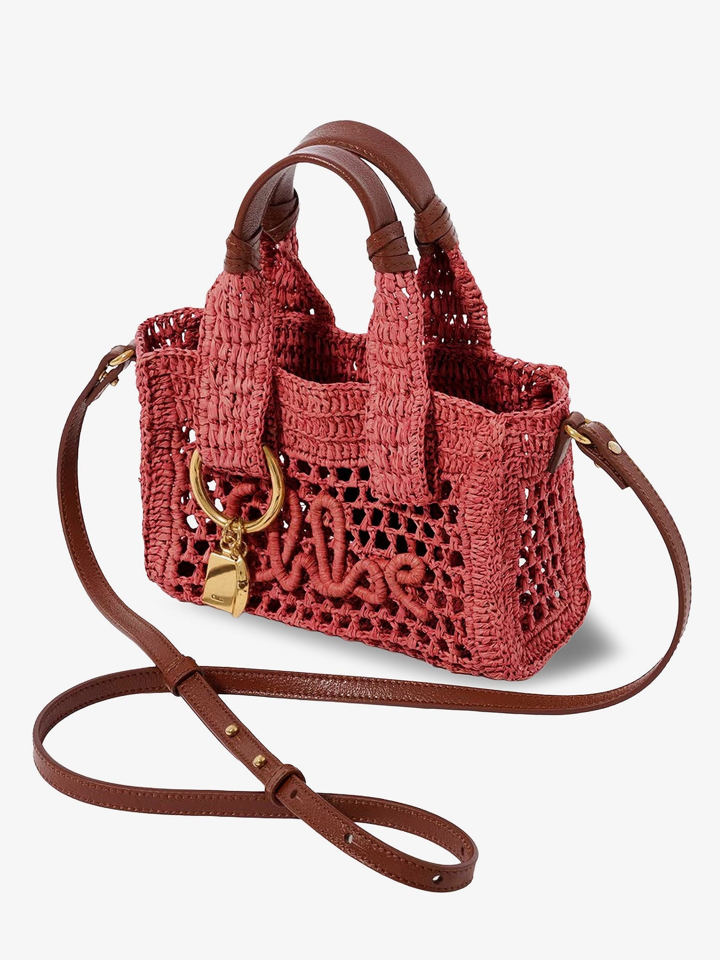 Chloe' Women Summer Banana Raffia Crossbody Bag CHLOE