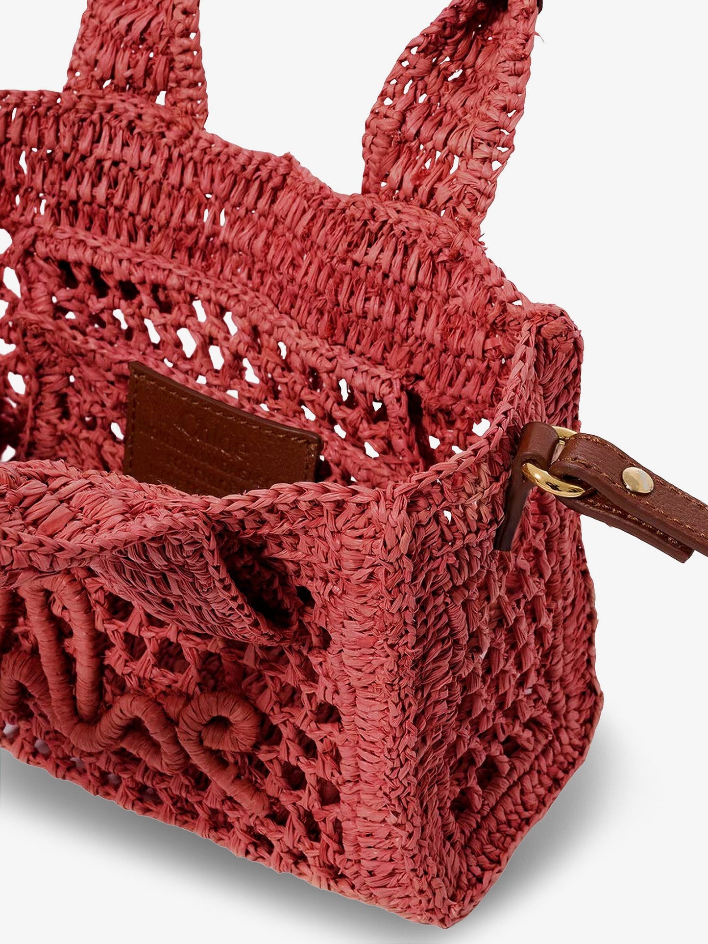 Chloe' Women Summer Banana Raffia Crossbody Bag CHLOE