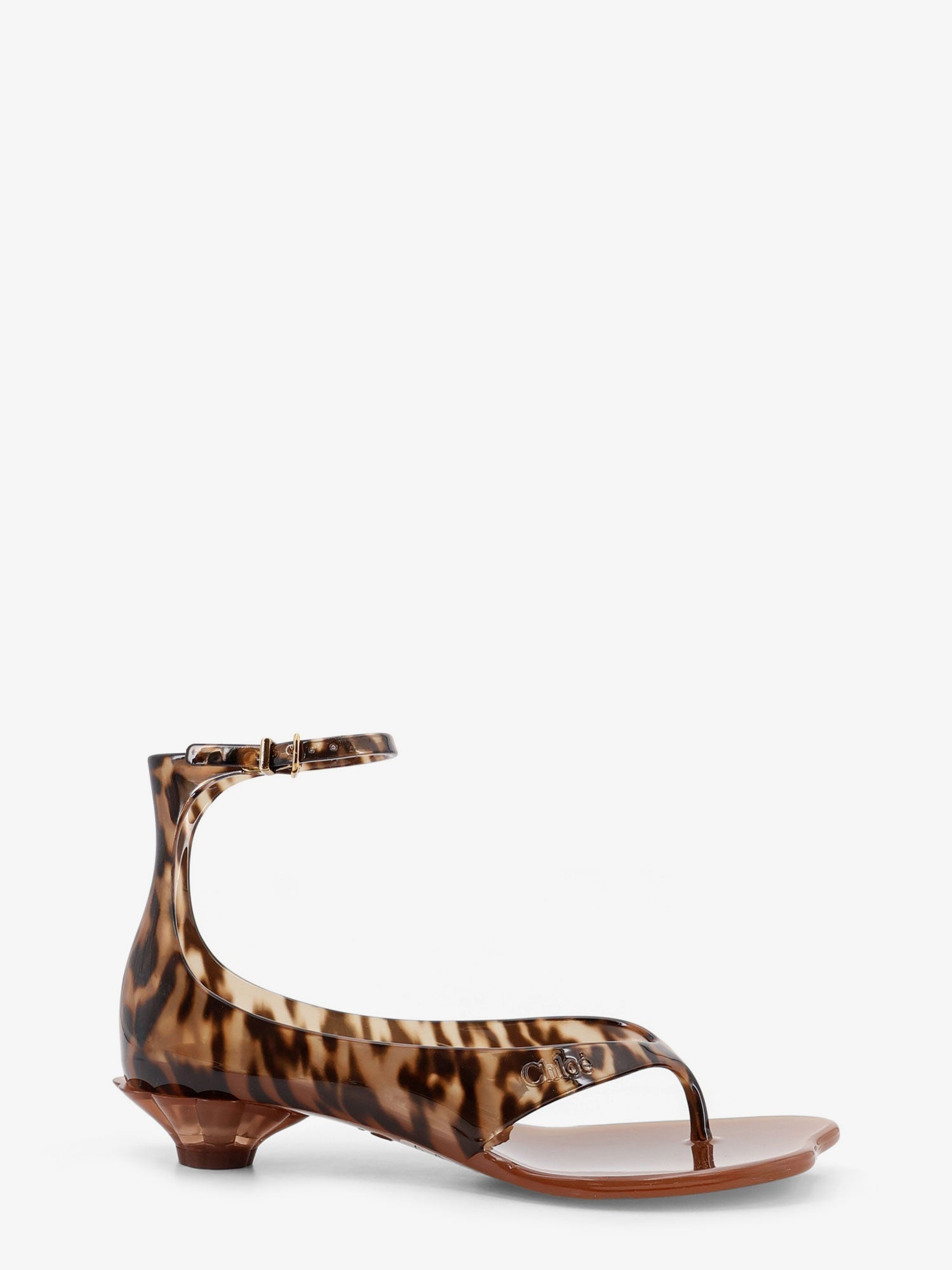 Chloe' Women Jelly Tpu Sandals With Animal Print CHLOE