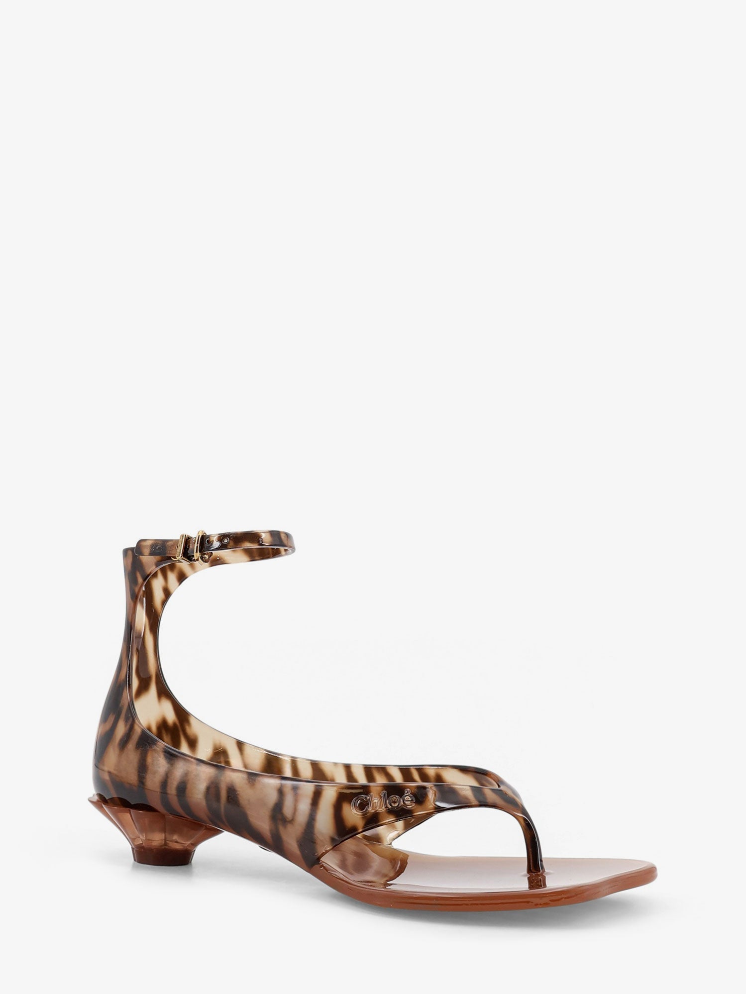 Chloe' Women Jelly Tpu Sandals With Animal Print CHLOE