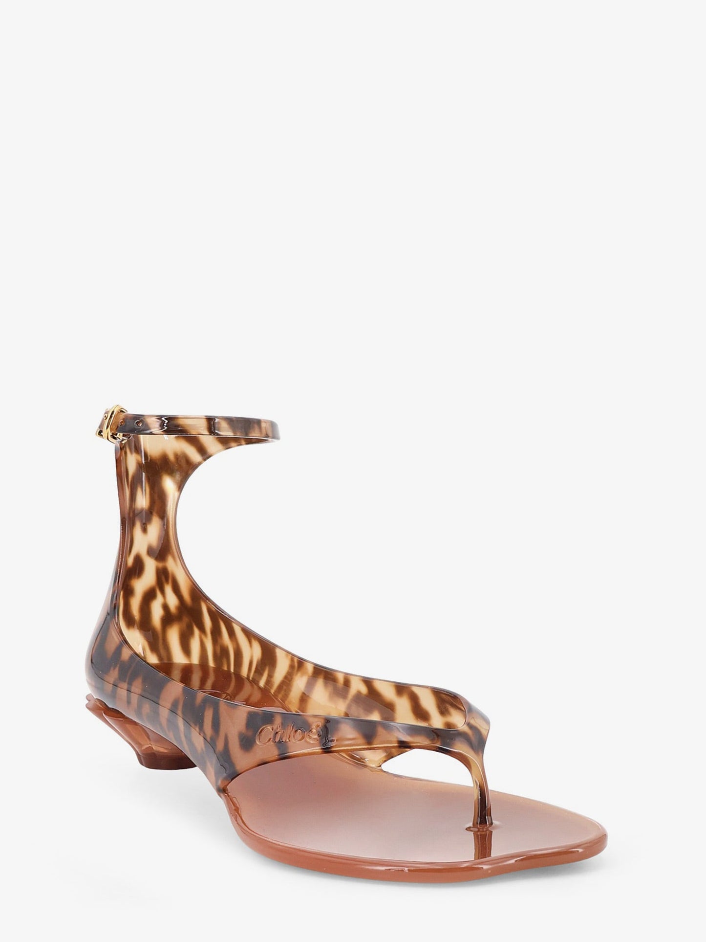 Chloe' Women Jelly Tpu Sandals With Animal Print CHLOE
