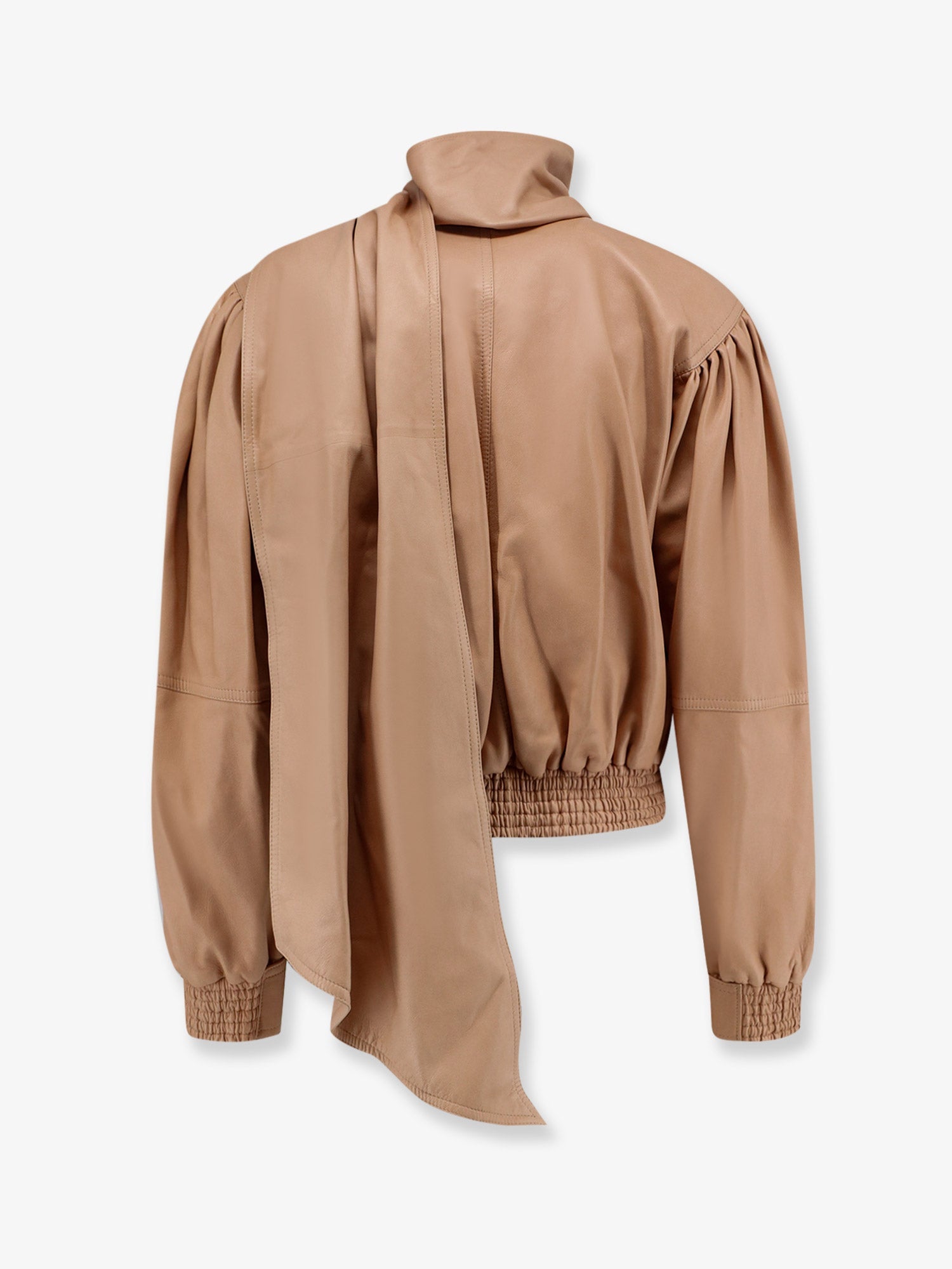 Chloe' Women Leather Jacket With Stitched Profiles CHLOE