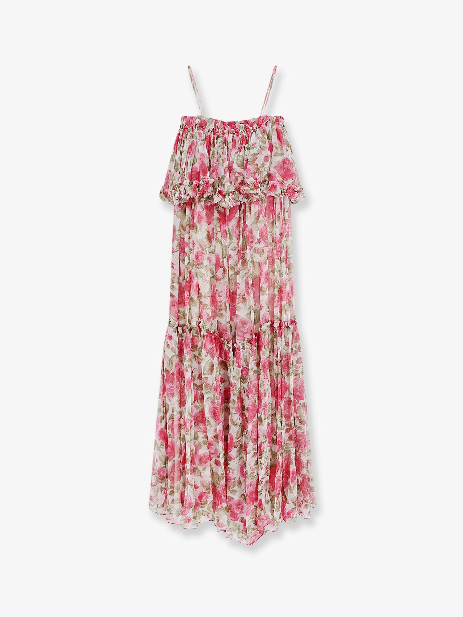 Chloe' Women Silk Long Dress With Floral Print CHLOE
