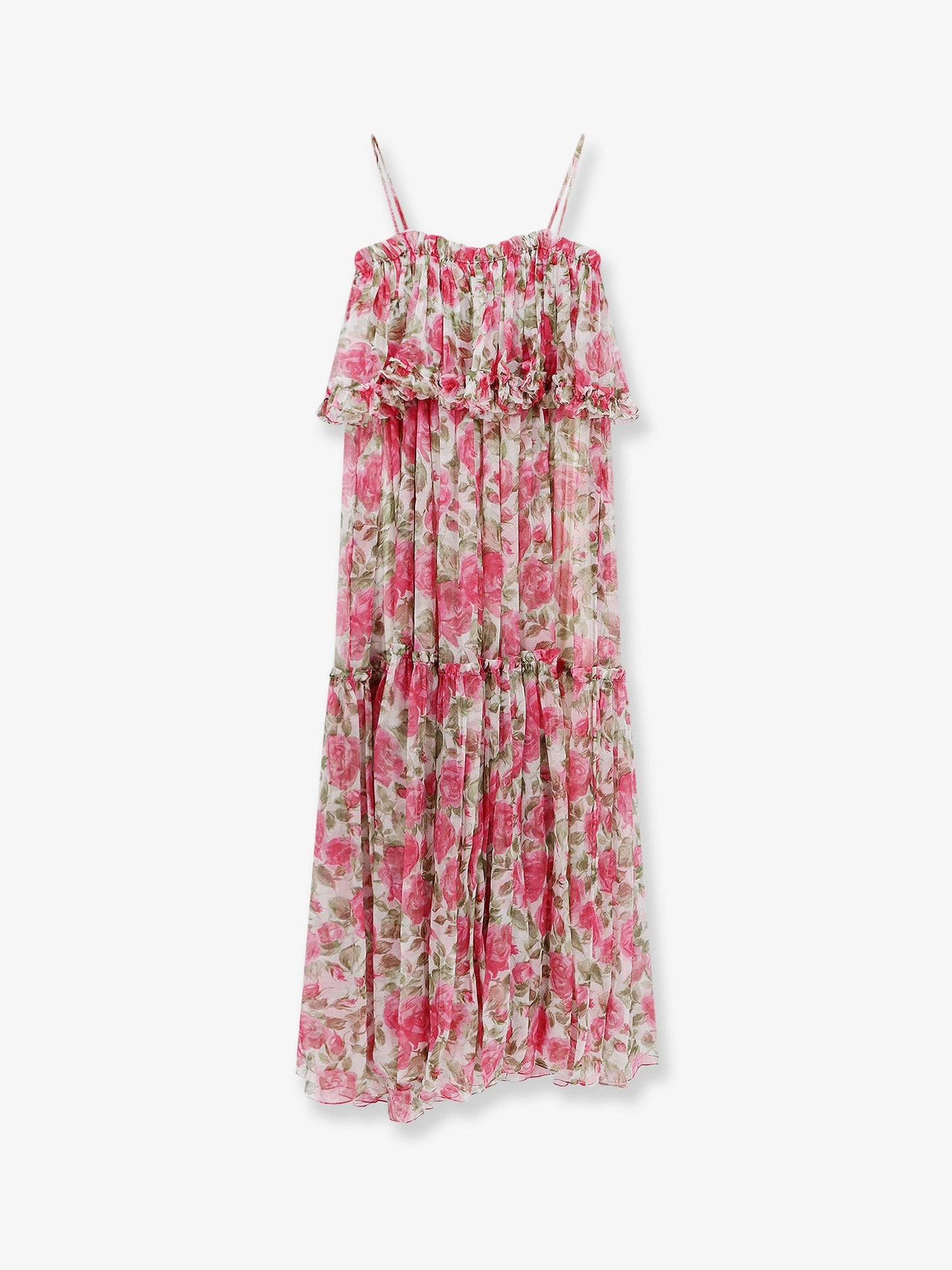 Chloe' Women Silk Long Dress With Floral Print CHLOE