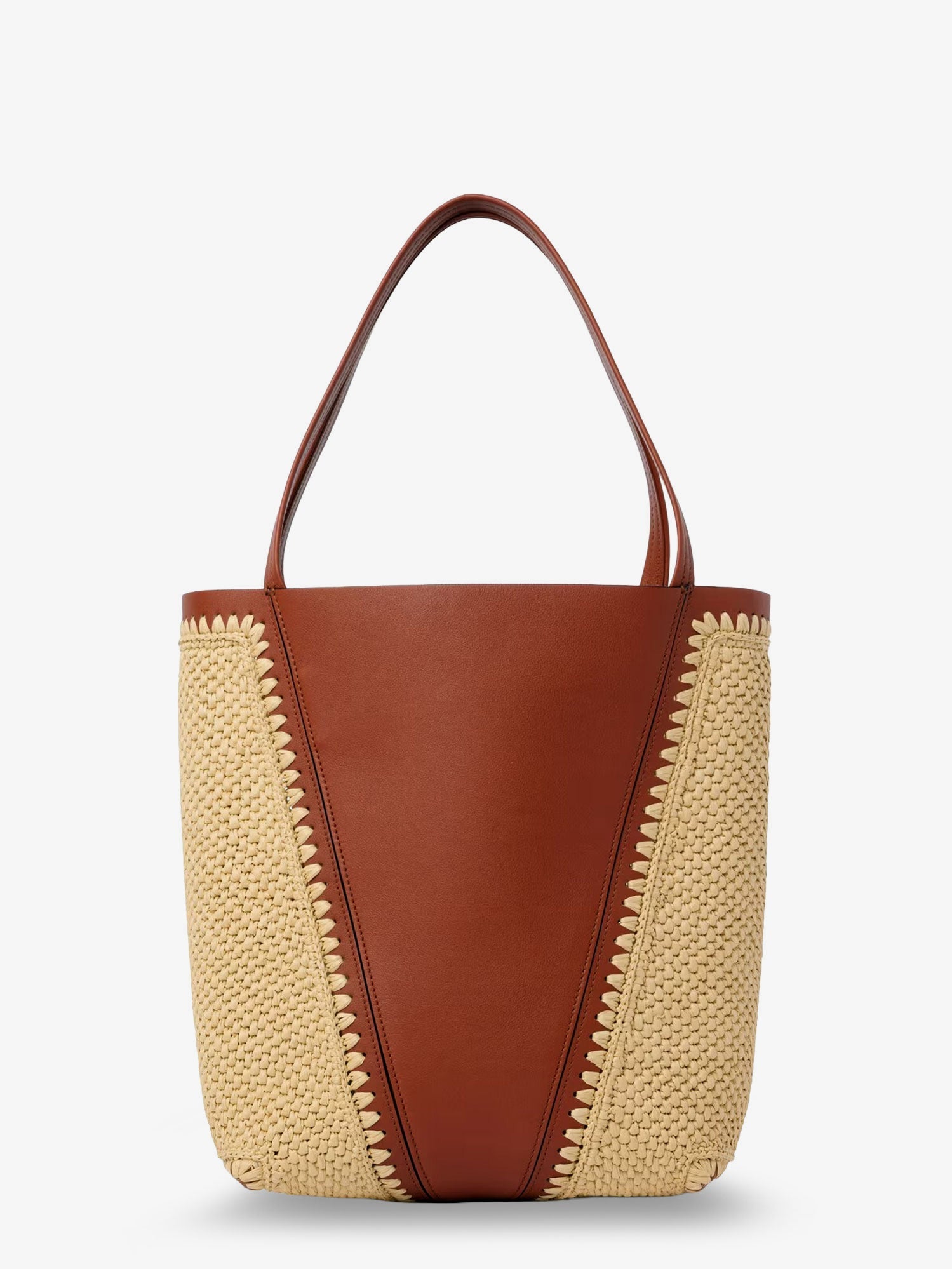 Chloe' Women Chloe Spin Leather And Raffia Shoulder Bag CHLOE