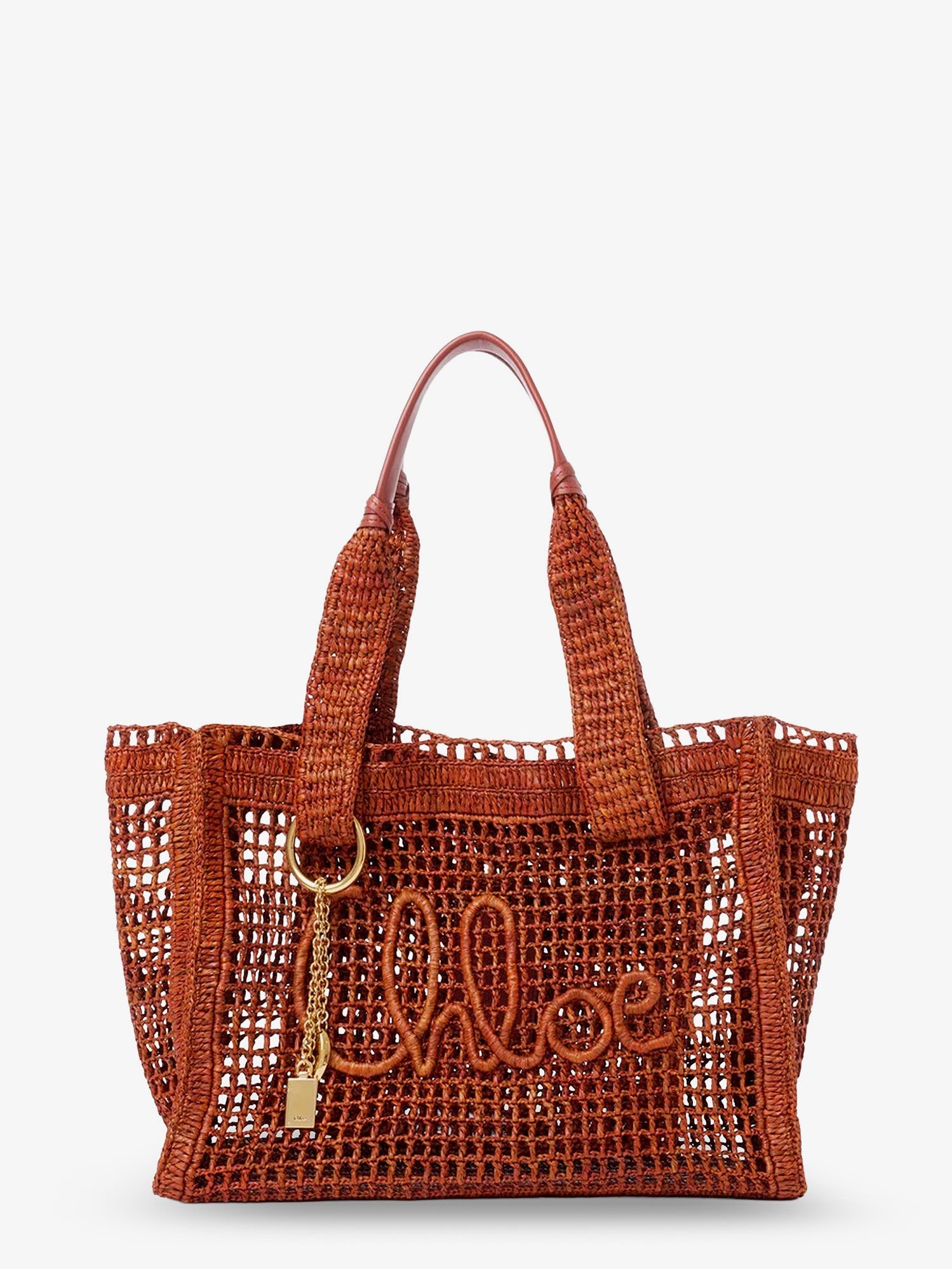 Chloe' Women East-West Summer Banana Raffia Shoulder Bag CHLOE