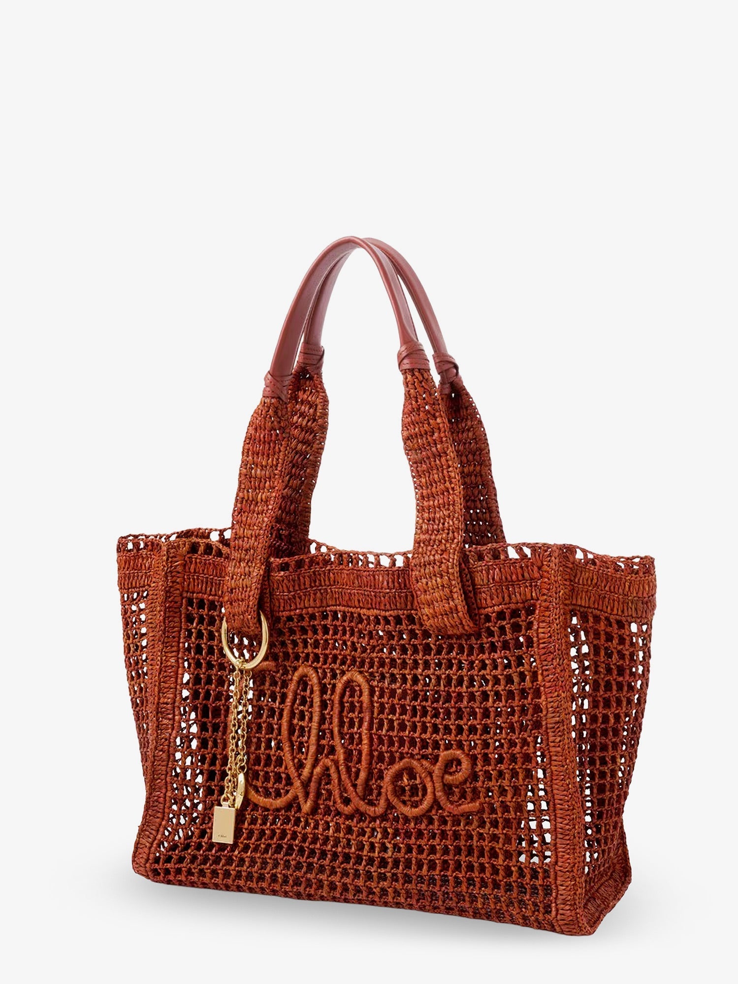 Chloe' Women East-West Summer Banana Raffia Shoulder Bag CHLOE
