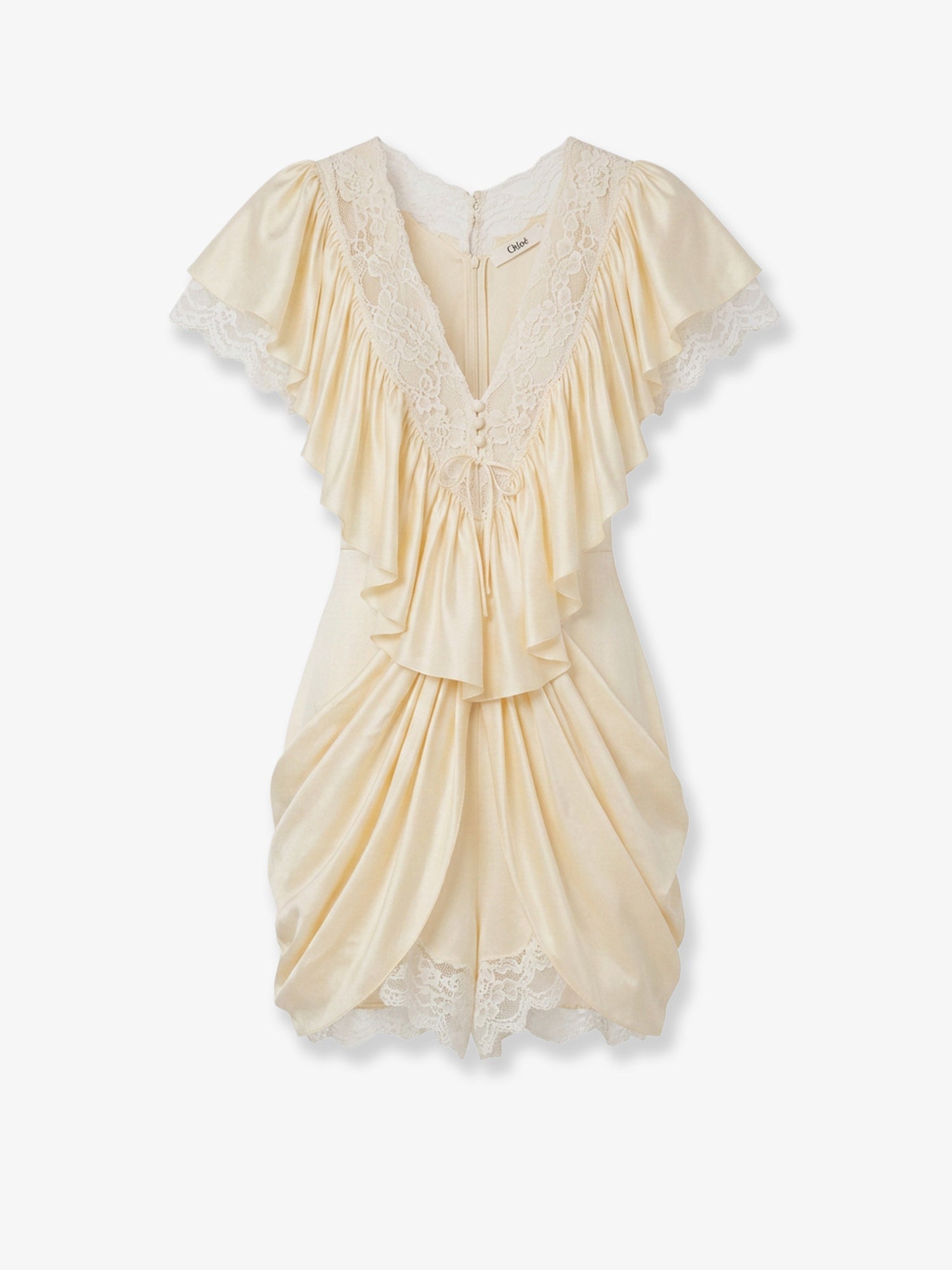 Chloe' Women Silk Jumpsuit With Lace Details CHLOE