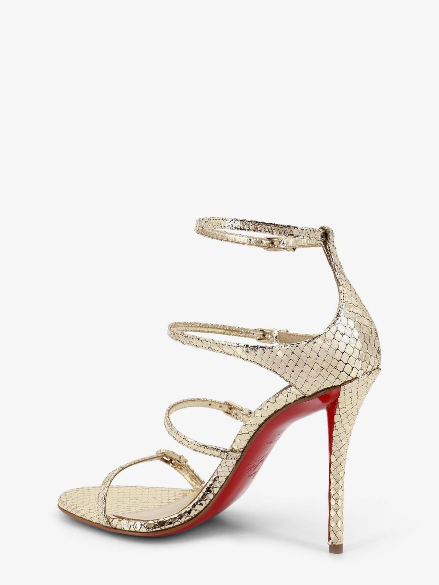 Christian Louboutin Women Millenium 100 Python Leather Sandals CHRISTIAN LOUBOUTIN