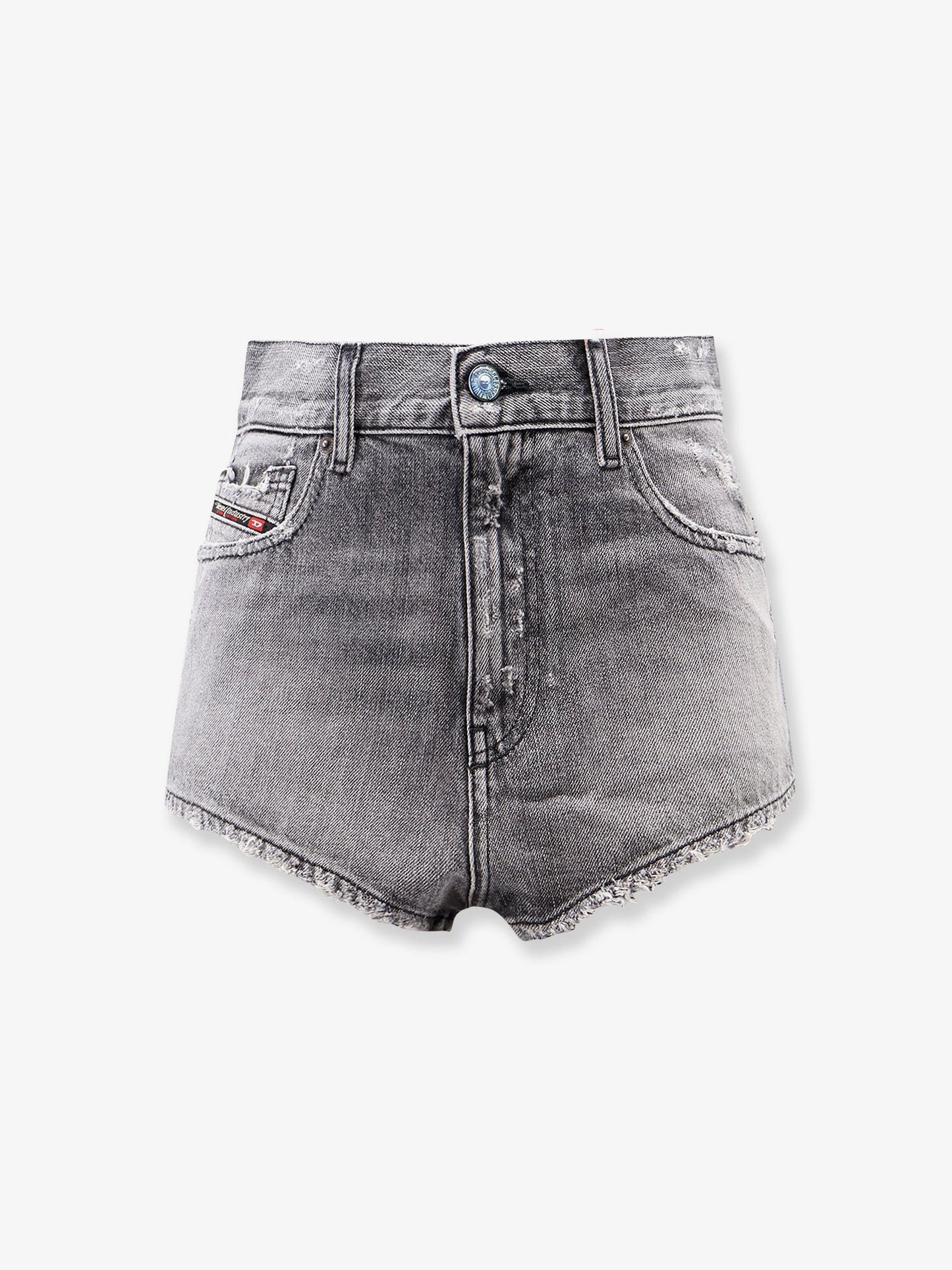 Diesel Women Blue Denim Shorts With A Destroyed Effect DIESEL