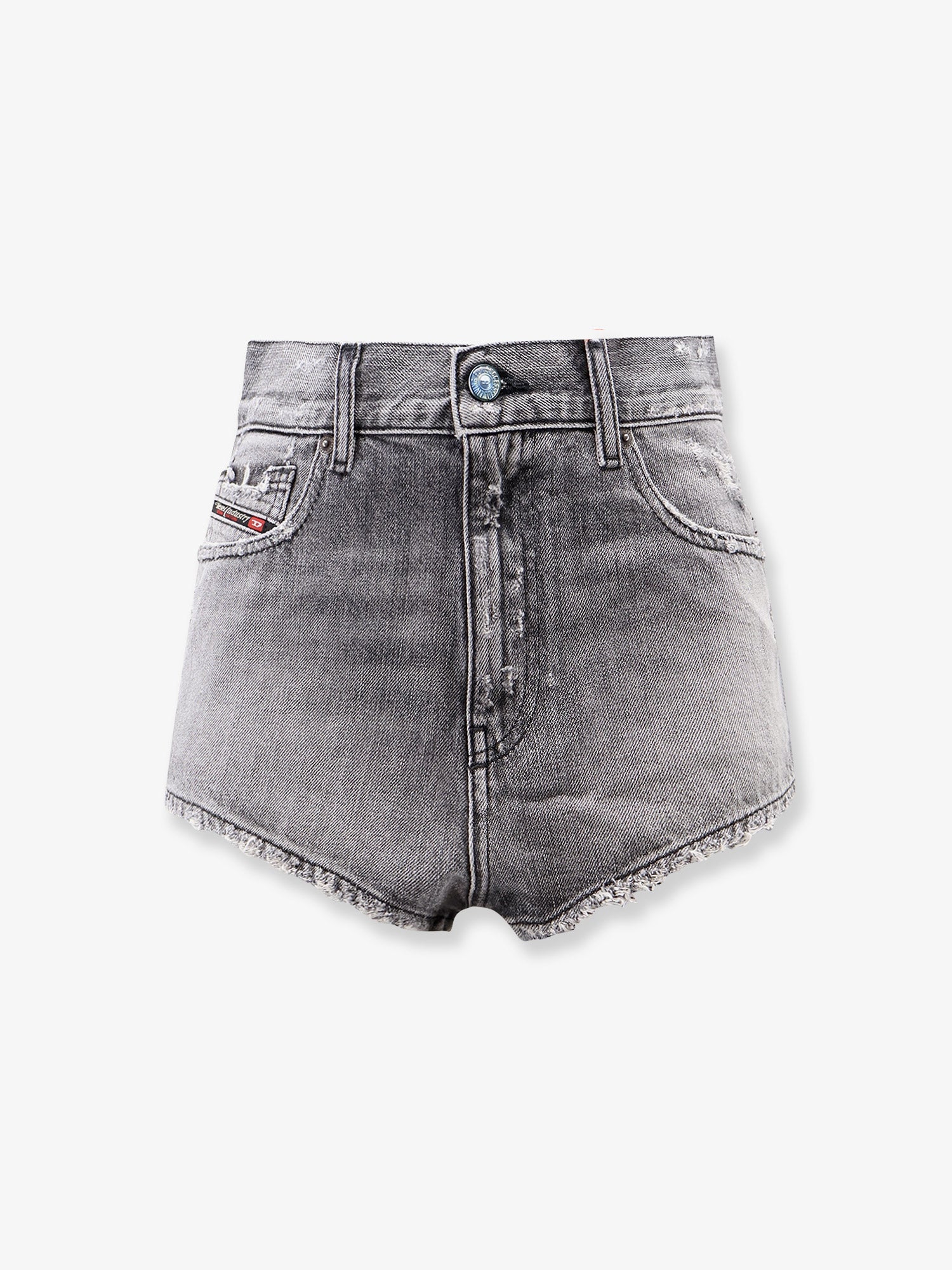 Diesel Women Blue Denim Shorts With A Destroyed Effect DIESEL