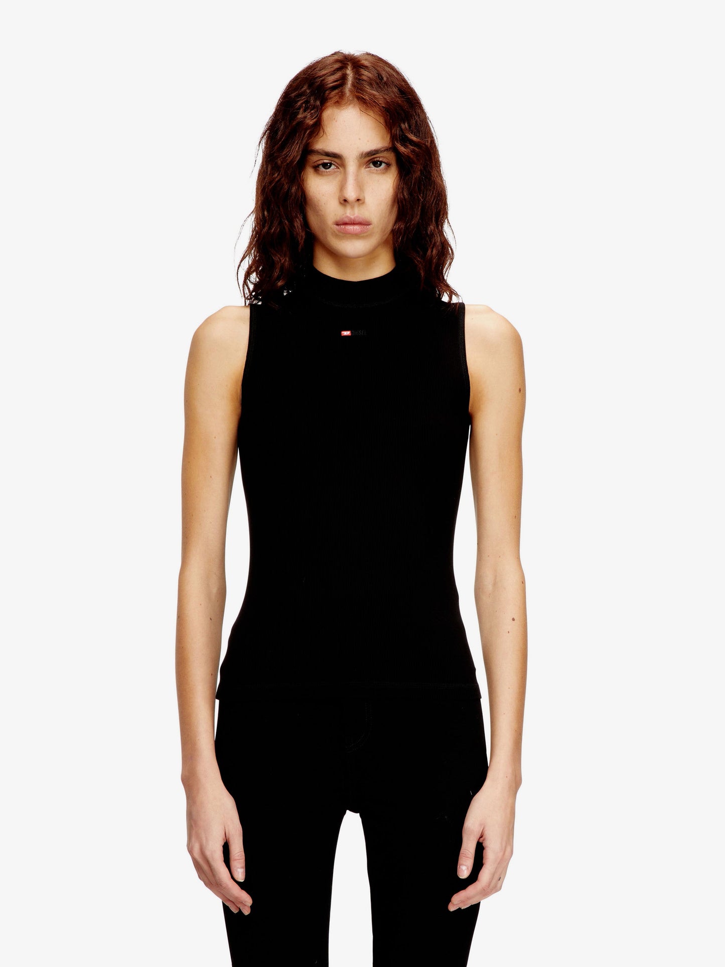 Diesel Women T-Mokky-Sl-Microdiv Tank Top In Stretch Viscose DIESEL